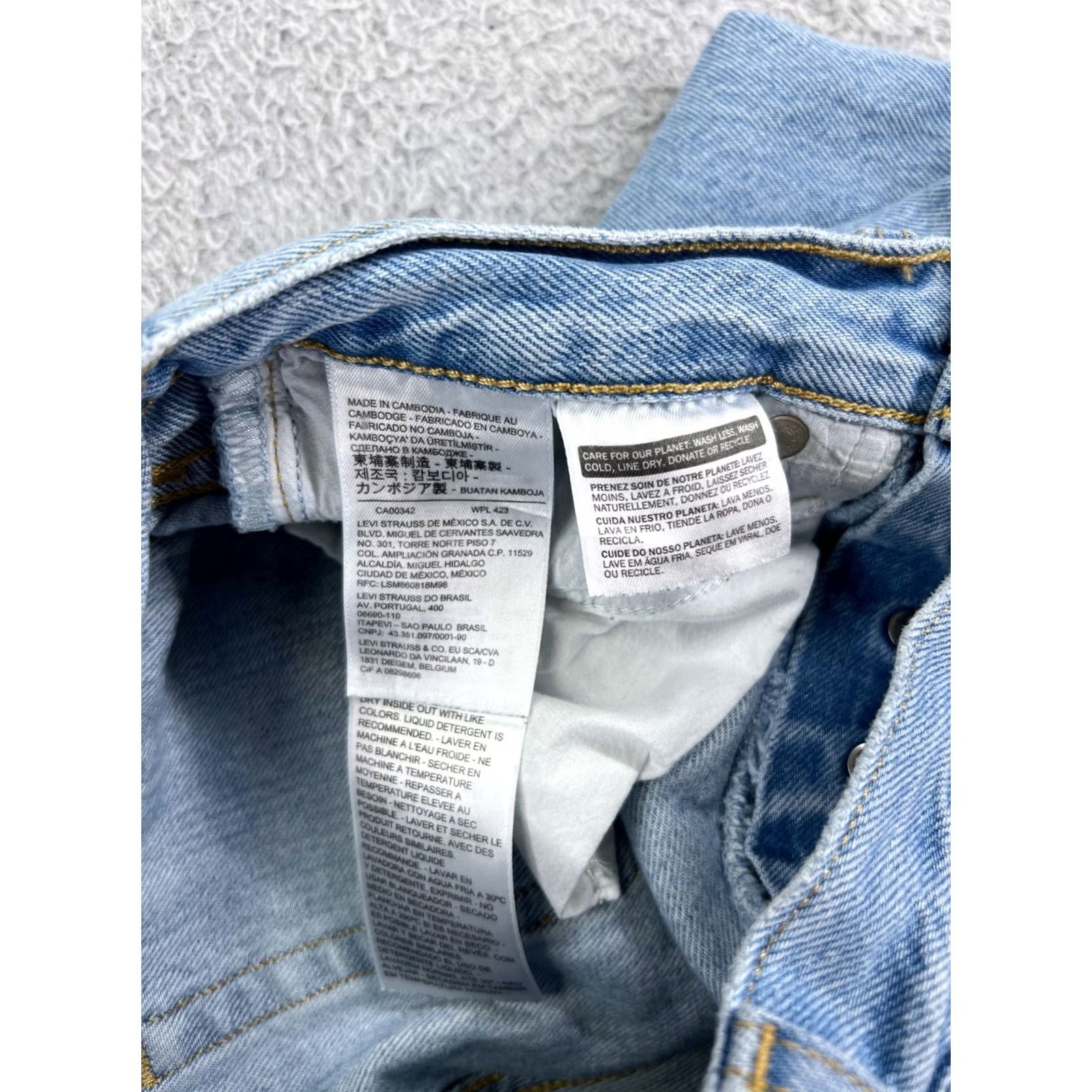Levi's Levi's Wedgie Jeans Premium Denim Blue Distressed Mid Rise 5-Pocket 26in Inseam Womens Jeans Size 25 Regular Stretch Vintage No Size 42" / US 20 - 5 Thumbnail