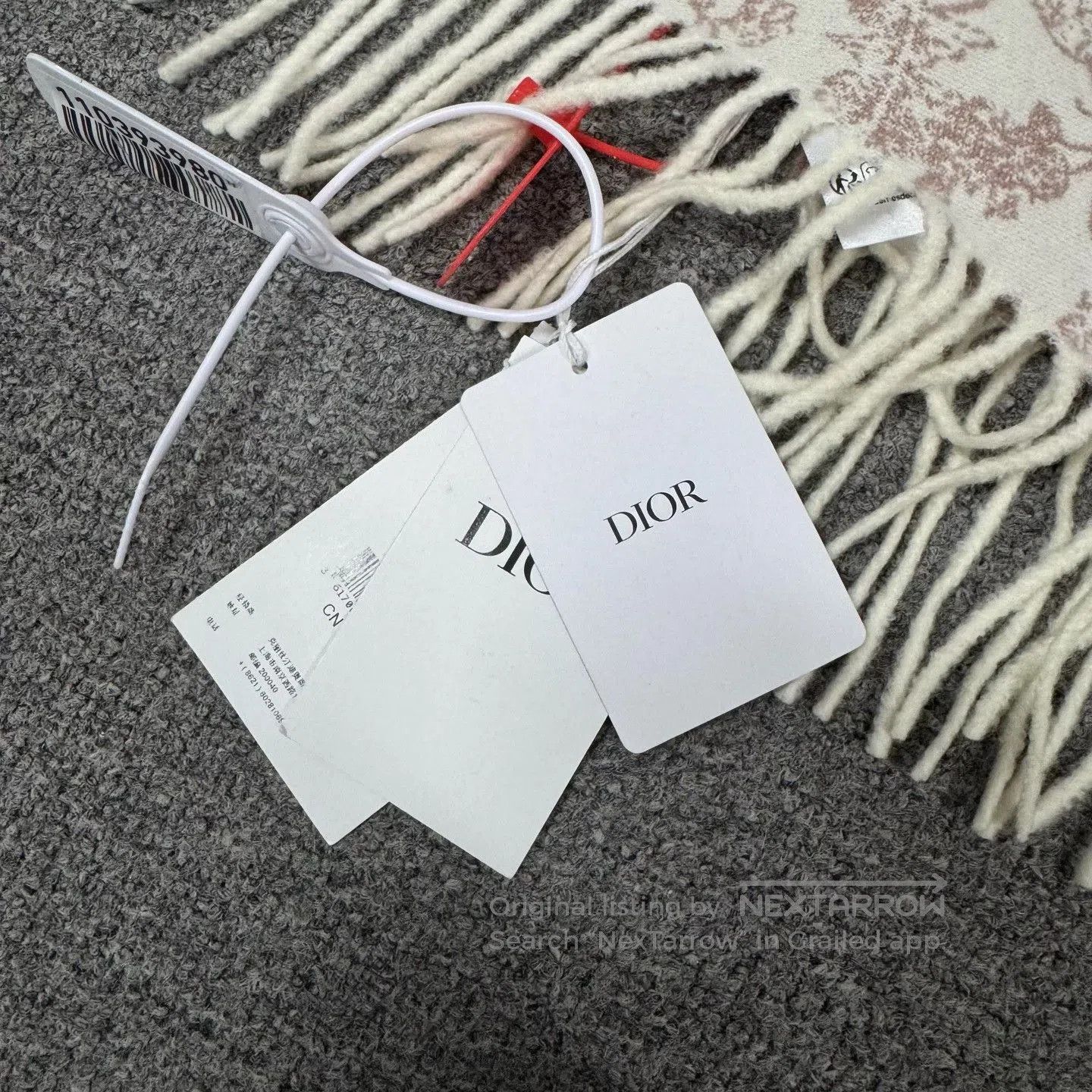 Dior Dior Chardons Pink Cashmere Scarf. Size ONE SIZE - 6 Thumbnail
