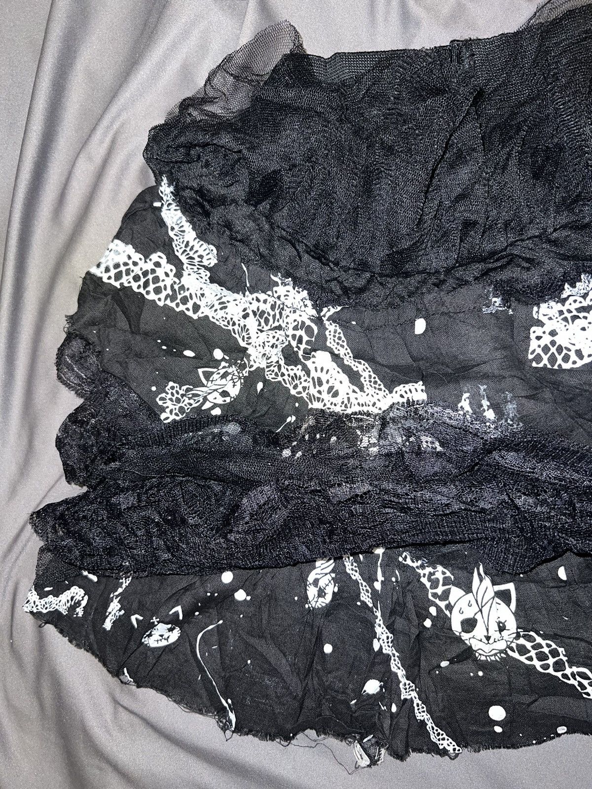 Japanese Brand H.naoto Hangry & Angry lace tutu skirt 🧛🏻‍♀️☠️ Size 26" / US 2 / IT 38 - 13 Thumbnail