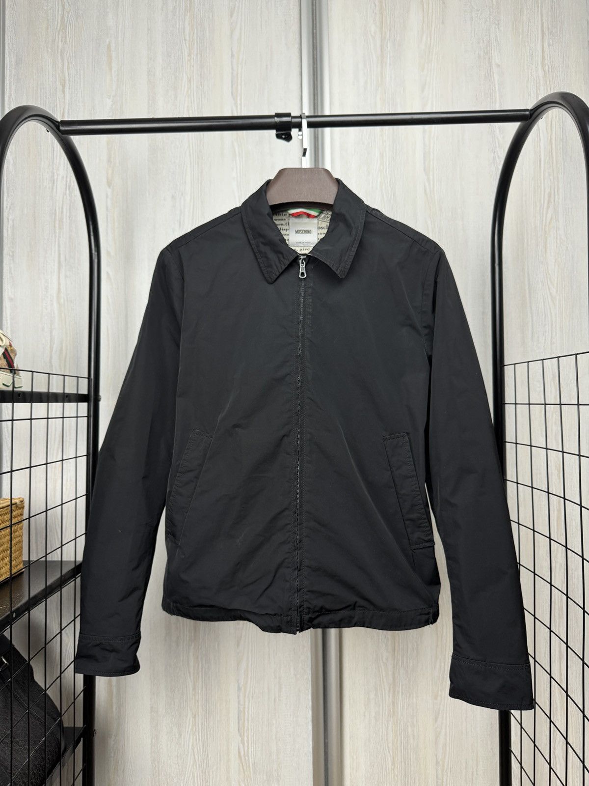 Moschino Moschino vintage nylon newspaper black coach bomber jacket Size US M / EU 48-50 / 2 - 2 Thumbnail
