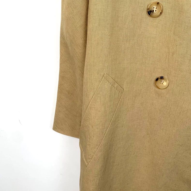 Max Mara Max Mara Brown linen double-breasted trench coat with lape Size XS / US 0-2 / IT 36-38 - 4 Thumbnail