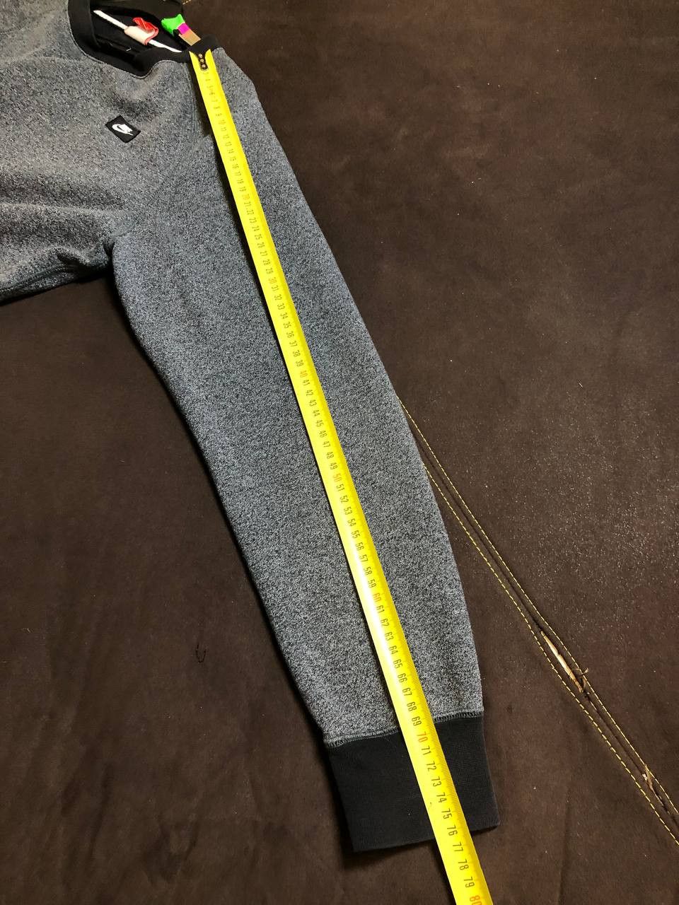Nike Nike Sweatshirt Grey The Varsity Crew Shoebox Logo Pullover Size US S / EU 44-46 / 1 - 10 Thumbnail