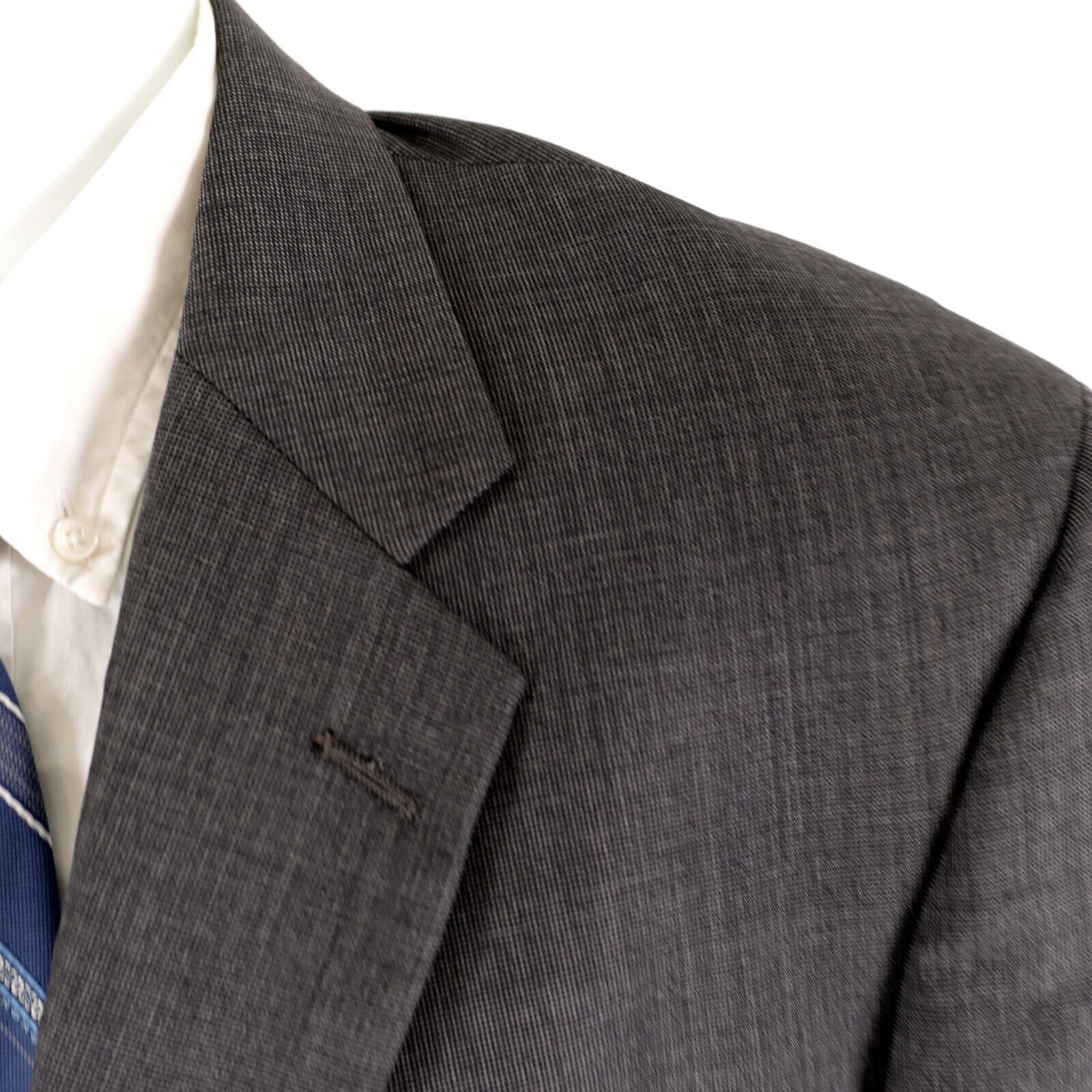 Hart Schaffner Marx Hart Schaffner Marx Gold Trumpeter Nordstrom Wool Check Gray Size 44L - 3 Thumbnail