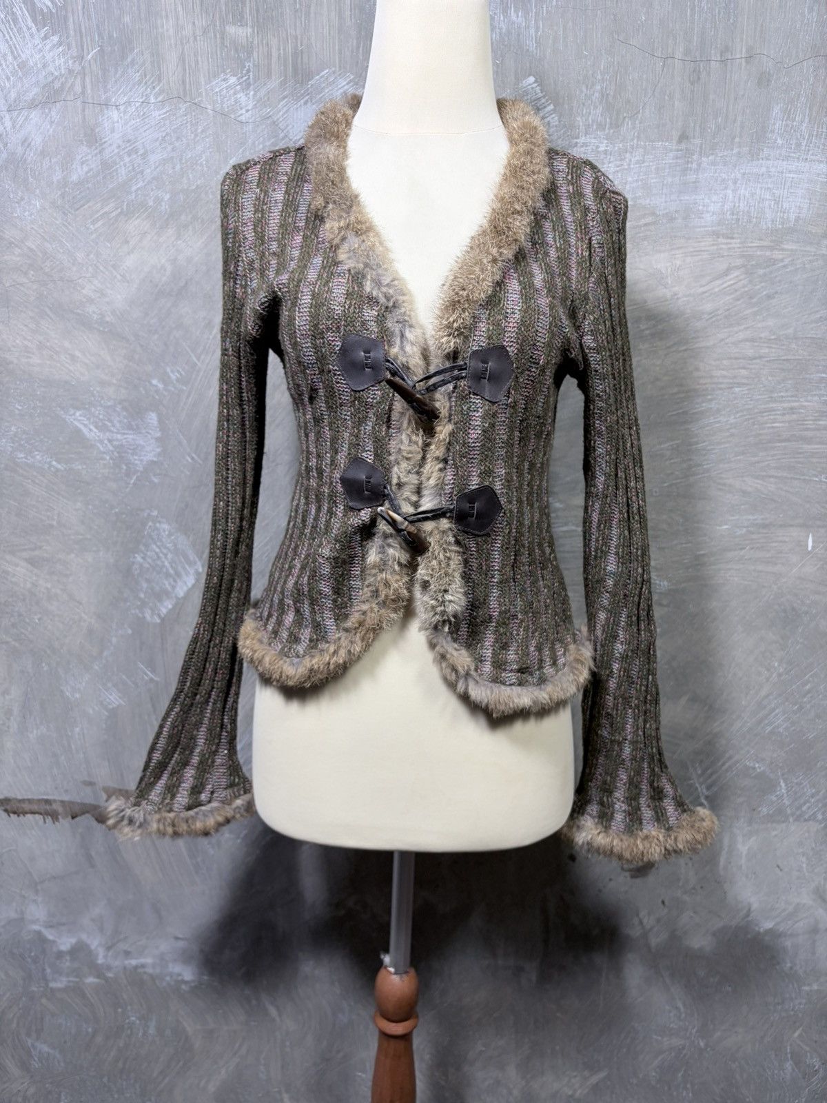 Le Grande Bleu (L.G.B.) Y2K Women Japanese Fur Knitwear Tops Size M / US 6-8 / IT 42-44 - 3 Thumbnail