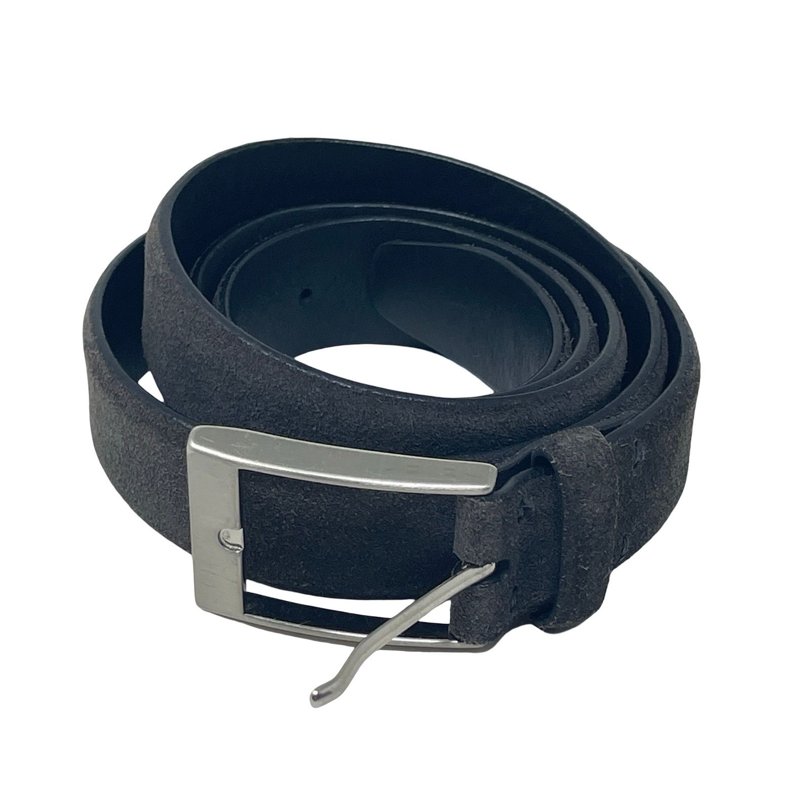 Ermenegildo Zegna Ermenegildo Zegna grey silver suede leather belt 115-130cm Size 44 - 1 Thumbnail