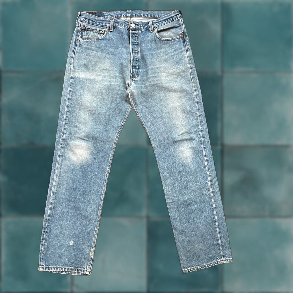 Levi's VINTAGE Levi's 501 Jeans - Button Fly - Straight - Blue Denim - Men's 38x36 - 90s Retro Size US 38 / EU 54 - 1 Thumbnail
