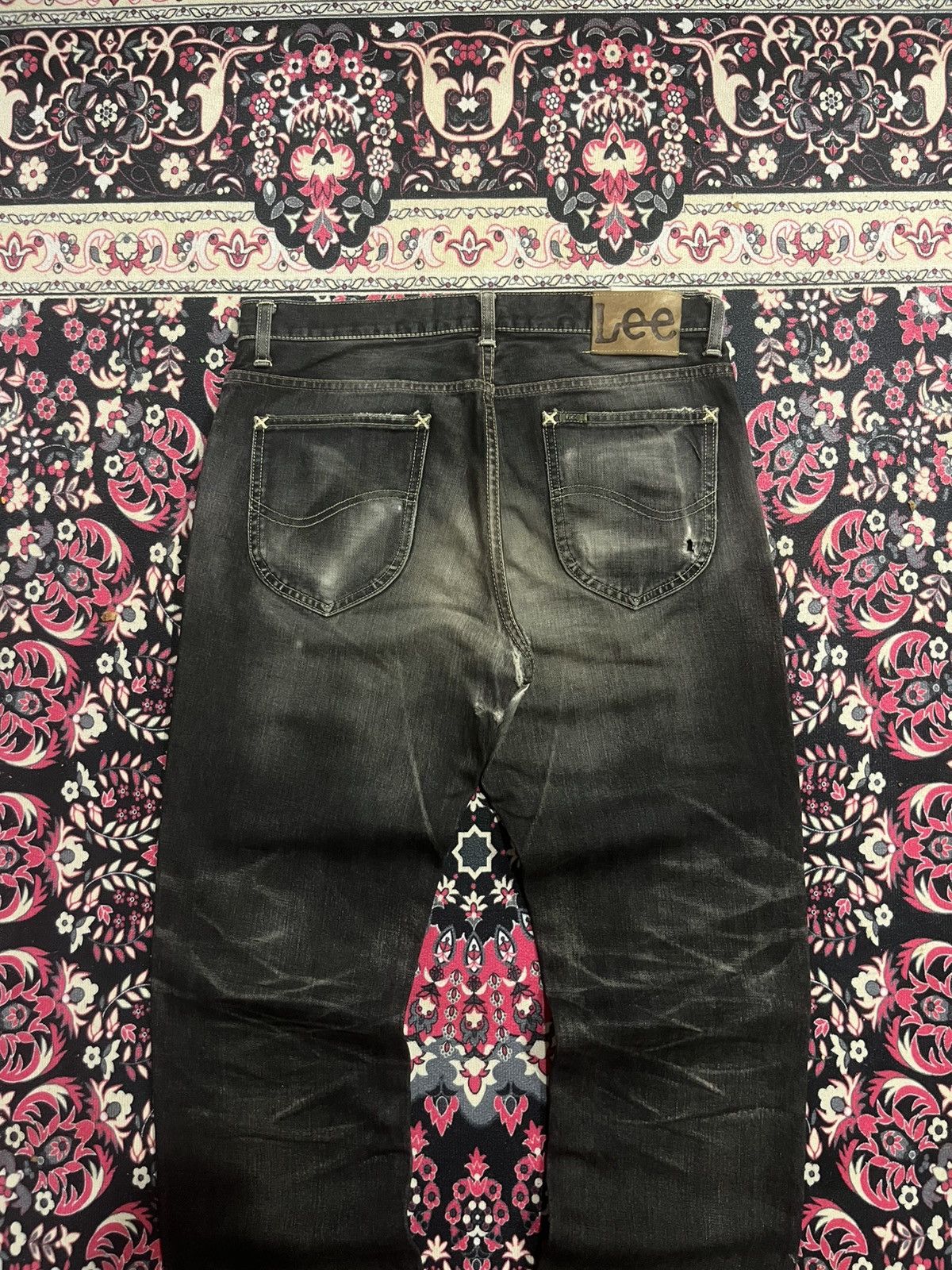 Vintage ⚡️Grunge⚡️Vintage Lee Riders Grime Style Mud Washed Jeans Size US 32 / EU 48 - 6 Thumbnail