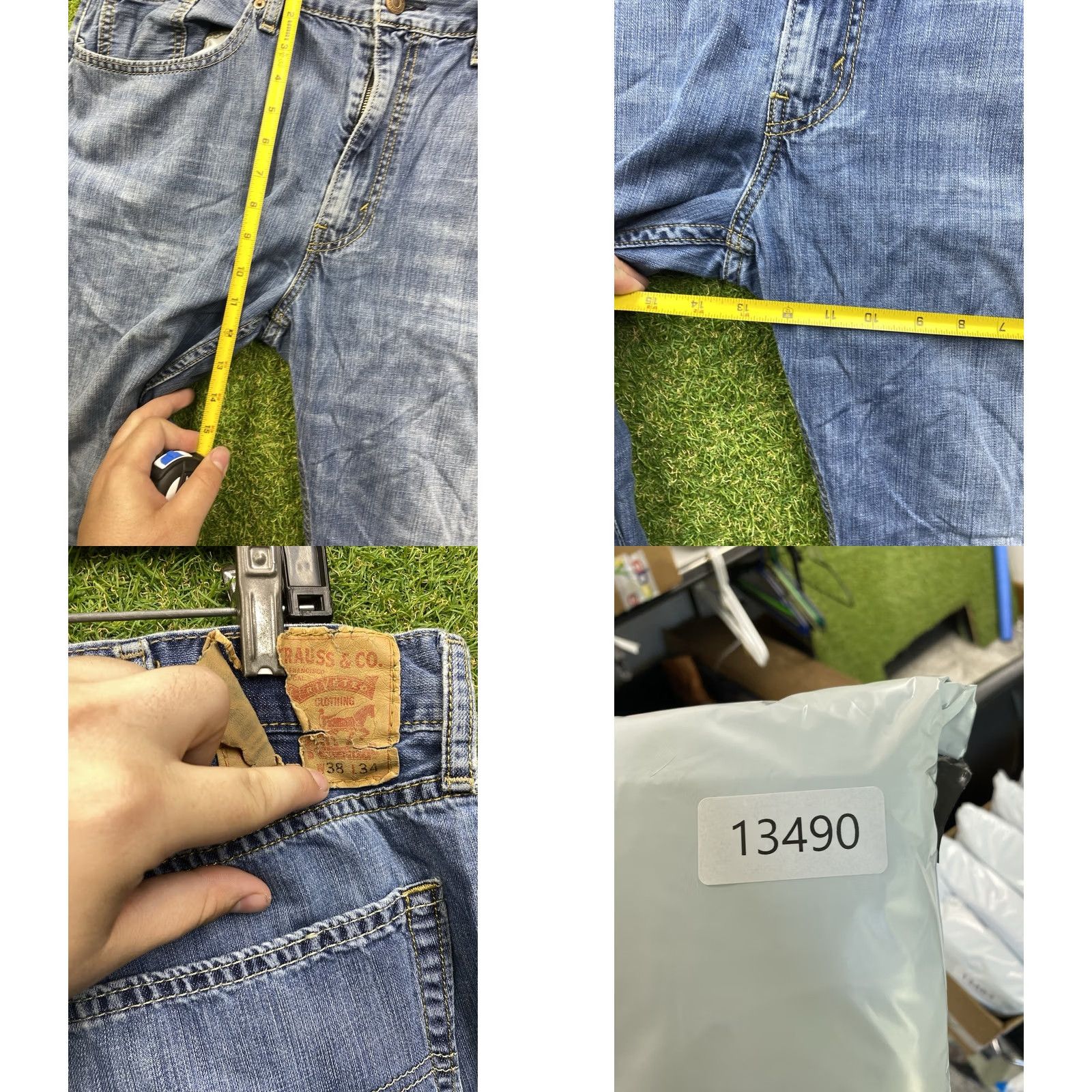 Levi's Levi's 559 Jeans Mens 38x34 Blue Relaxed Straight Medium Wash Distressed Work Denim casual Everyday 90s USA Mens Size US 38 / EU 54 - 8 Thumbnail