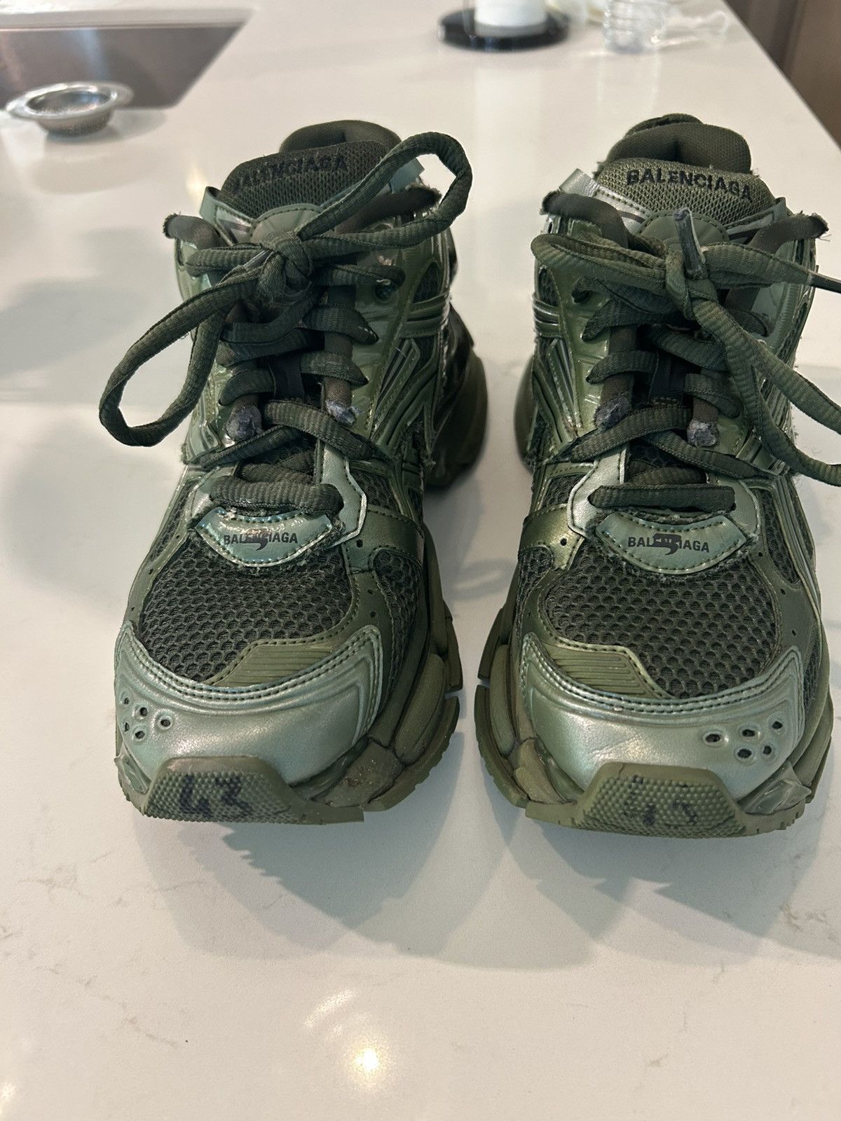 Balenciaga Dark green Balenciaga runners Size US 10 / EU 43 - 2 Thumbnail