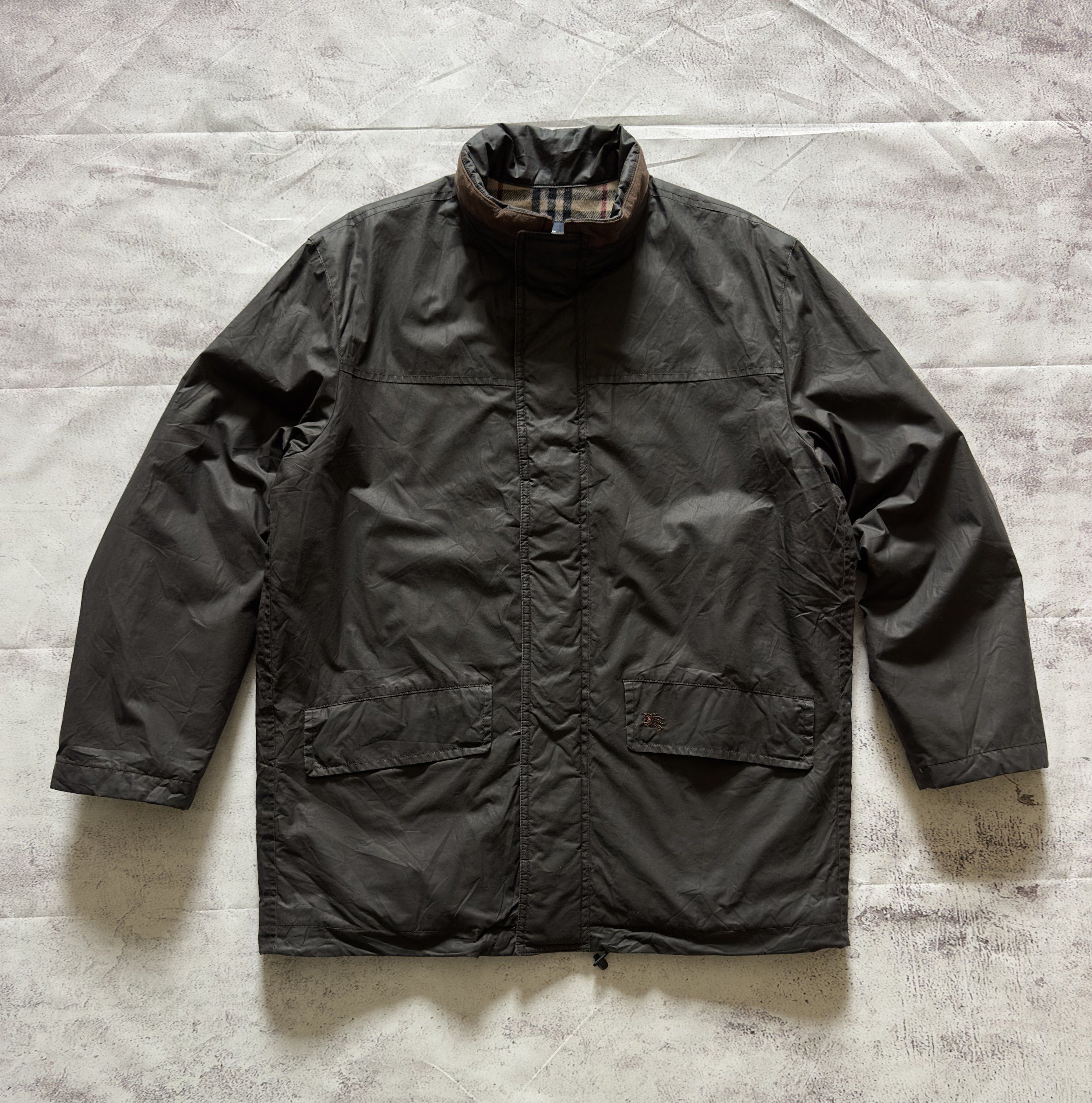 Burberry Burberry Witt Lake Waxed Cotton Field Jacket Nova Check sz.L Size US L / EU 52-54 / 3 - 3 Thumbnail