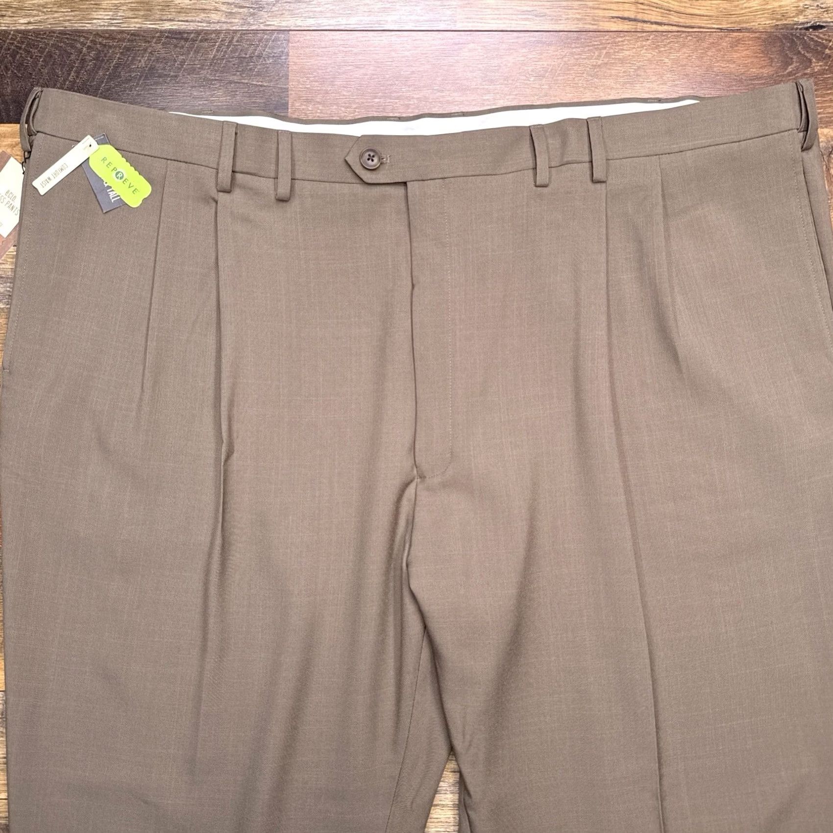 Haggar Haggar Dress Pants 52x30 Brown Classic Fit Men Pants Straight Inseam 30 Inseam Polyester Solid Classic Size US 36 / EU 52 - 2 Thumbnail