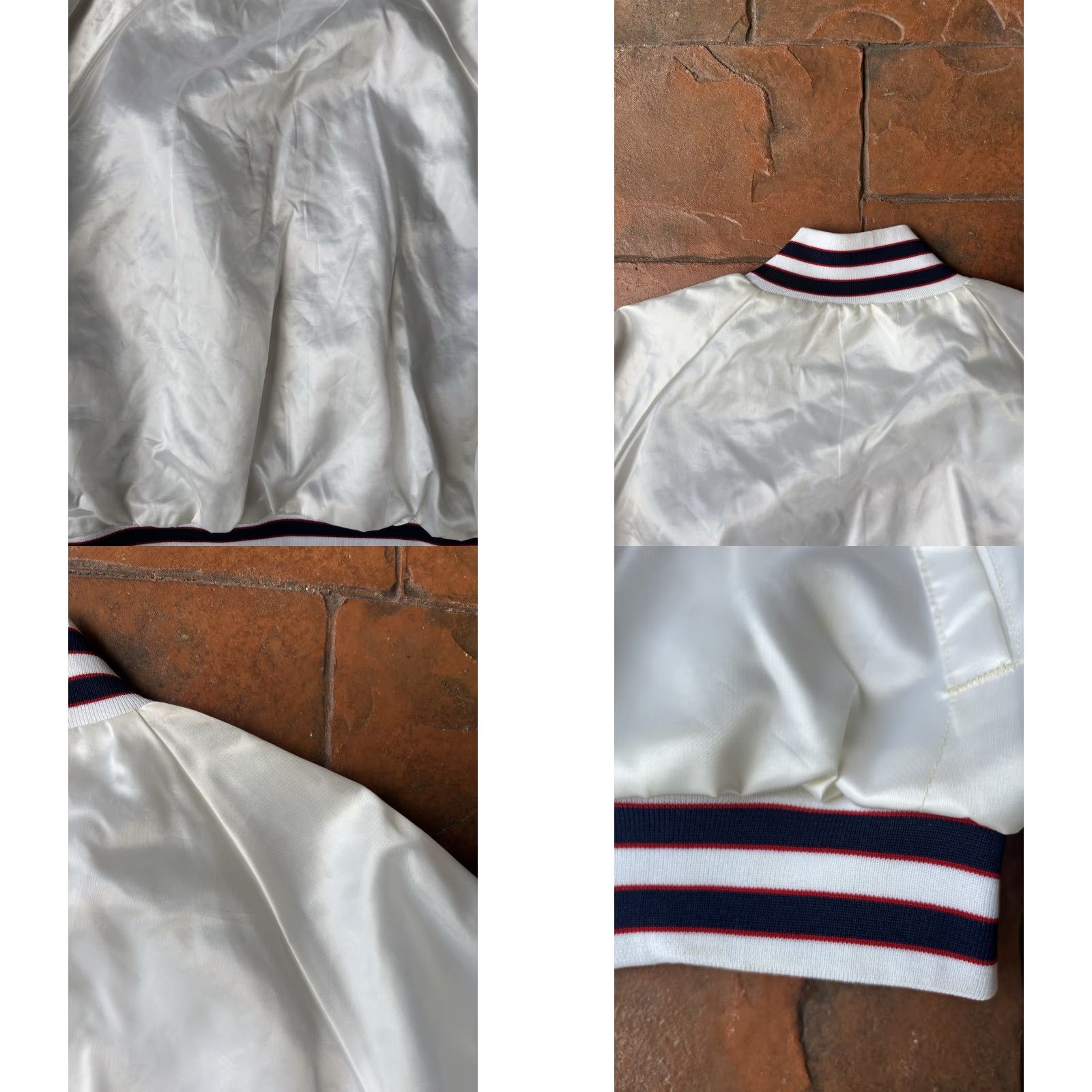 Vintage VINTAGE Bud Dry Satin Bomber Jacket XL White Logo USA 80s Wind-Resistant, Water-Resistant, Short Jacket, Unisex Adults, 80s, Draft Promo, USA Theme Size US XL / EU 56 / 4 - 10 Thumbnail