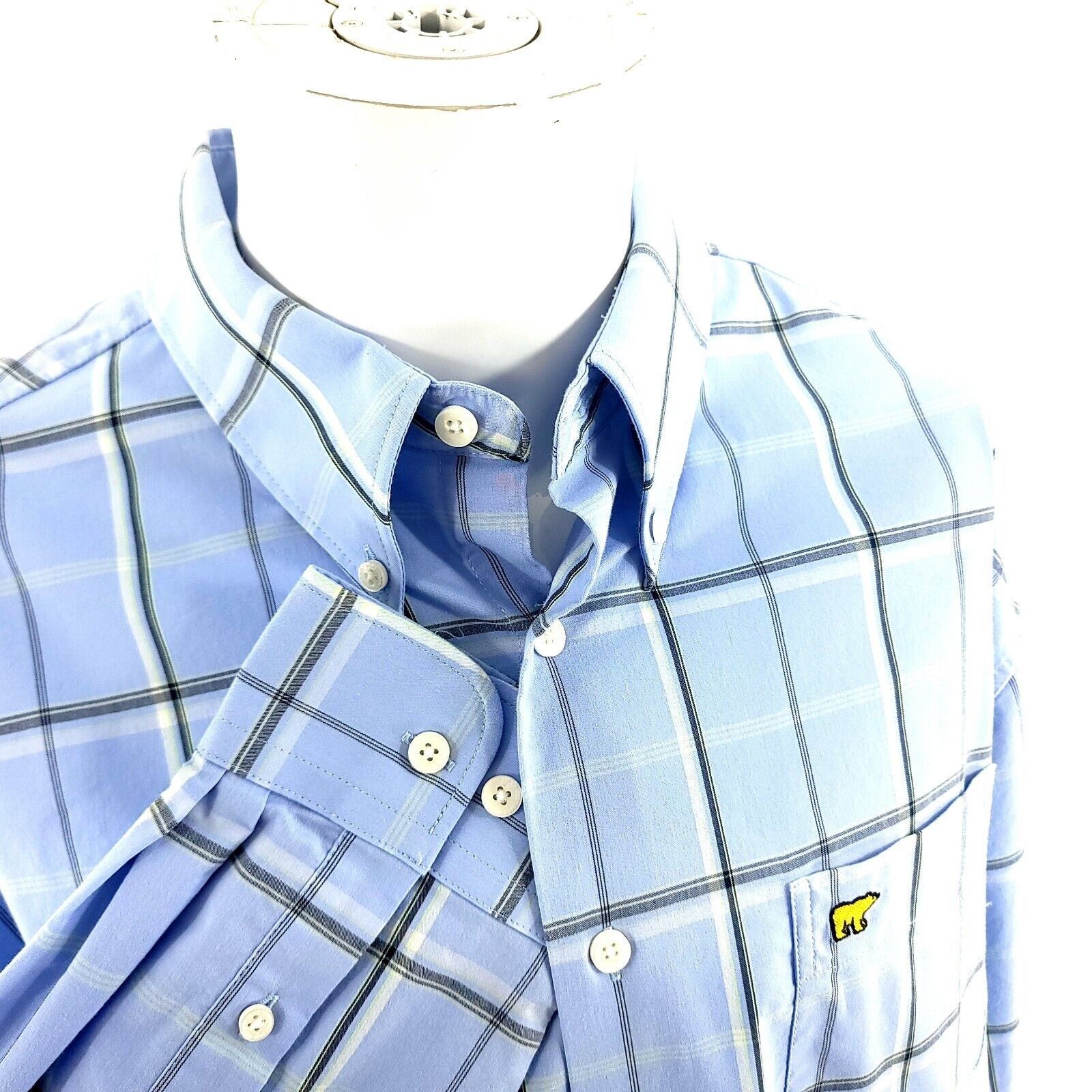 Designer Jack Nicklaus XL Blue Green Windowpane Pocket Front Button D Size US XL / EU 56 / 4 - 2 Thumbnail