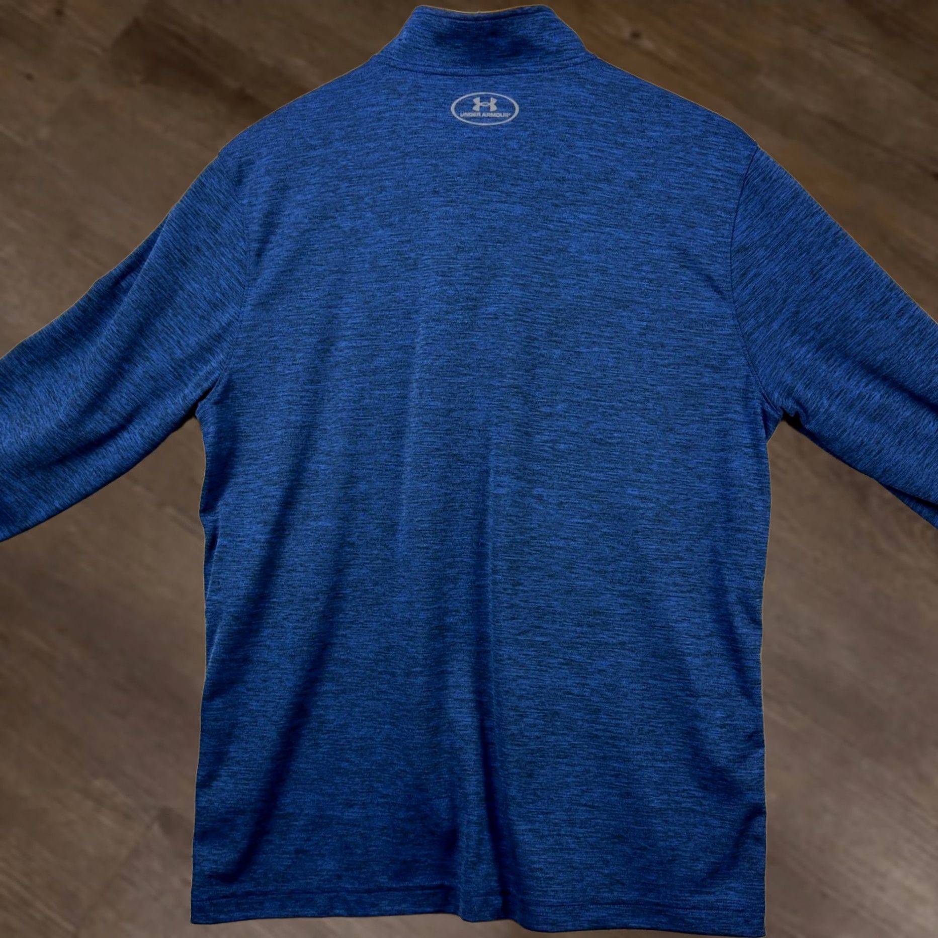 Under Armour Under Armour HeatGear Shirt Pullover Mens Large Blue Salt Pepper Quarter Zip Size US L / EU 52-54 / 3 - 1 Thumbnail