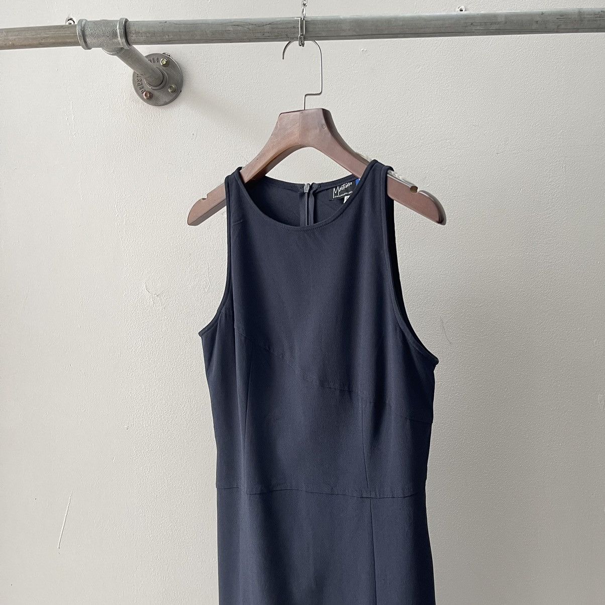 Claude Montana × Vintage Vintage 90s Claude Montana Blu Midi Dress Size M / US 6-8 / IT 42-44 - 4 Thumbnail