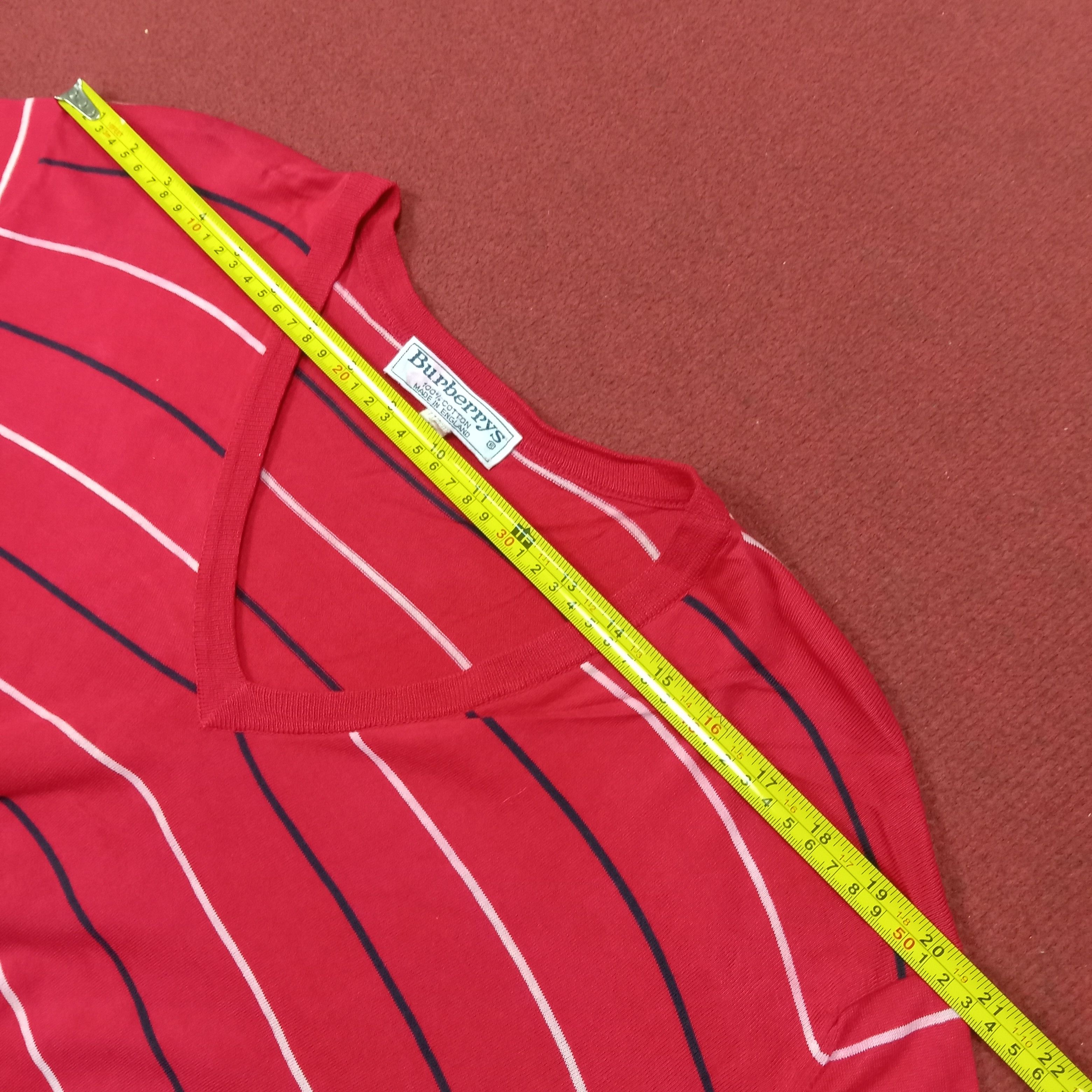 Burberry × Vintage Burberrys Small Logo Stripes Design Cardigan Sweater Style Size L / US 10 / IT 46 - 9 Thumbnail