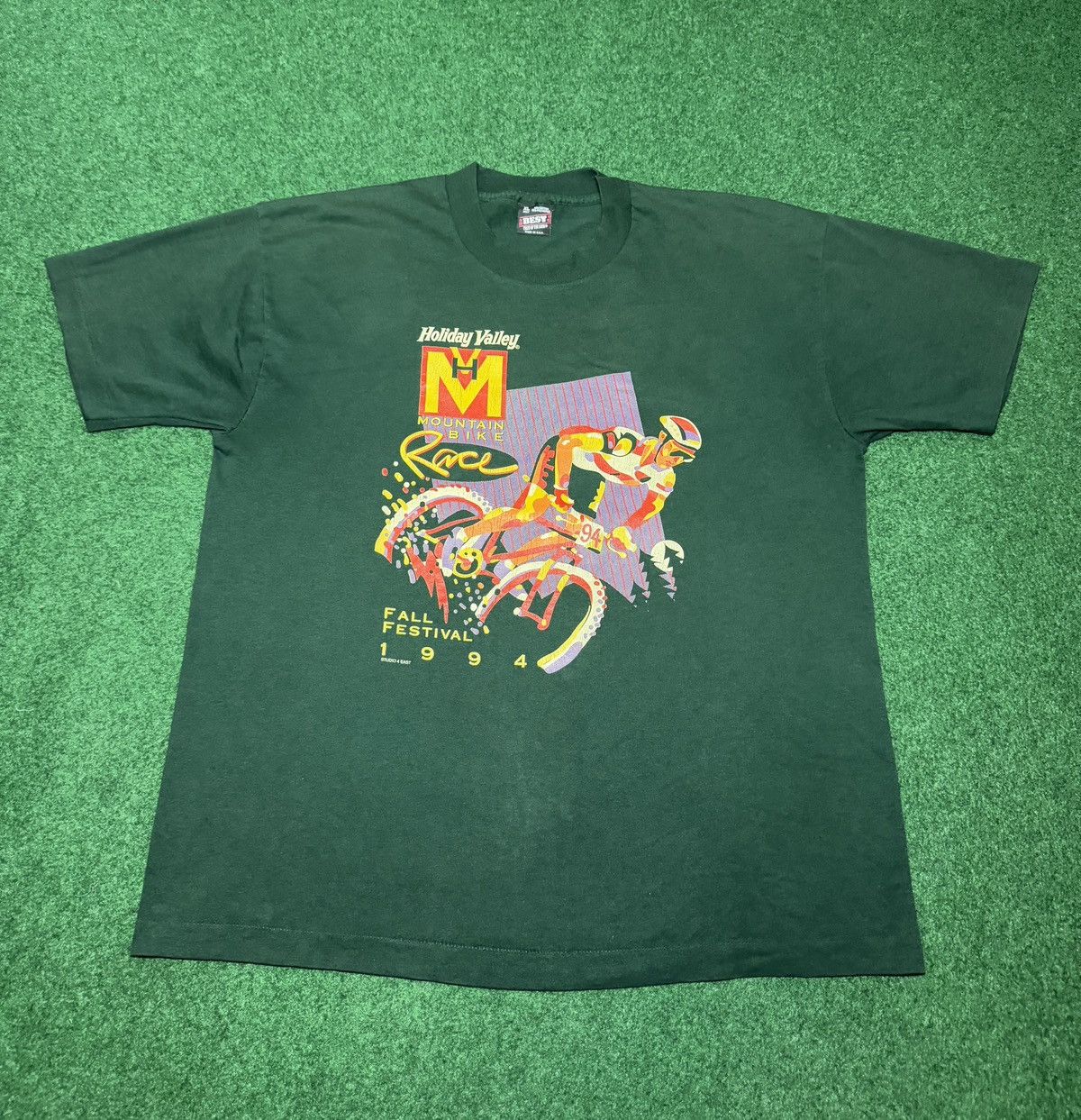 Vintage 90s Mountain Bike Race Hidden Valley Fall Festival T Shirt Size US XL / EU 56 / 4 - 1 Thumbnail