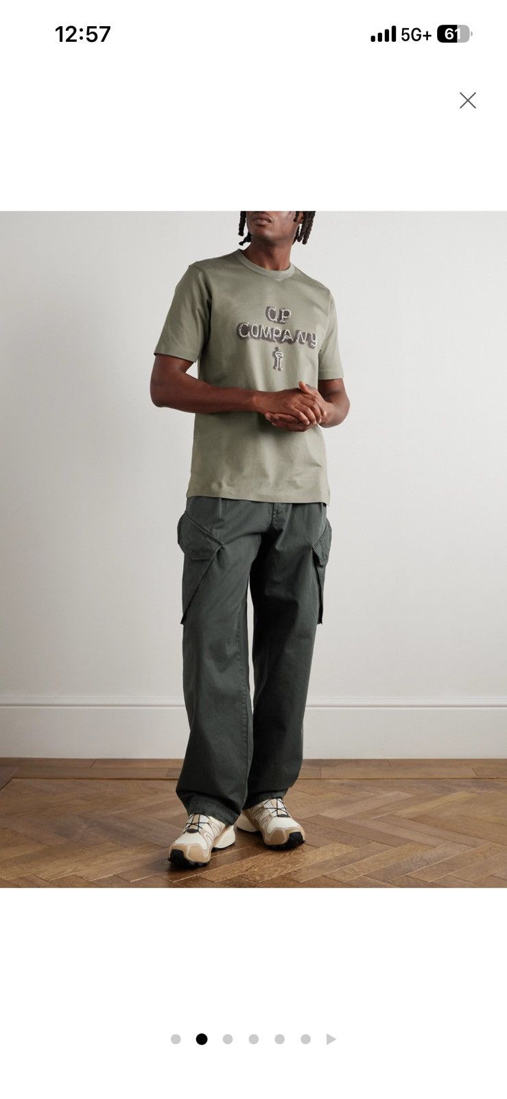 C.P. Company Wide-Leg Pleated Cotton-Garbardine Cargo Trouser Size US 32 / EU 48 - 8 Thumbnail