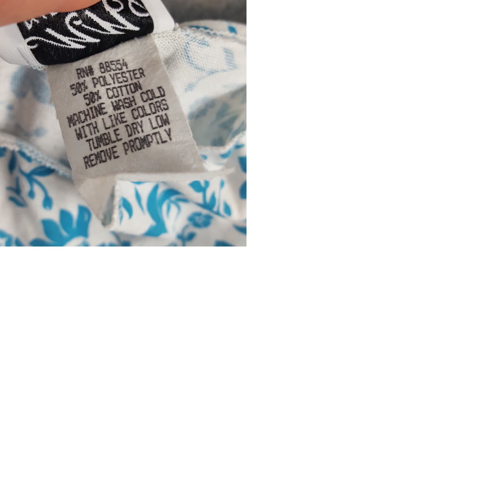 Vintage VINTAGE 80s Blue Flowers Floral Print Short Sleeve Mini Sun Dress Summer L Women MMG Casual Party/Cocktail Travel Size 36" / US 14 / IT 50 - 9 Thumbnail