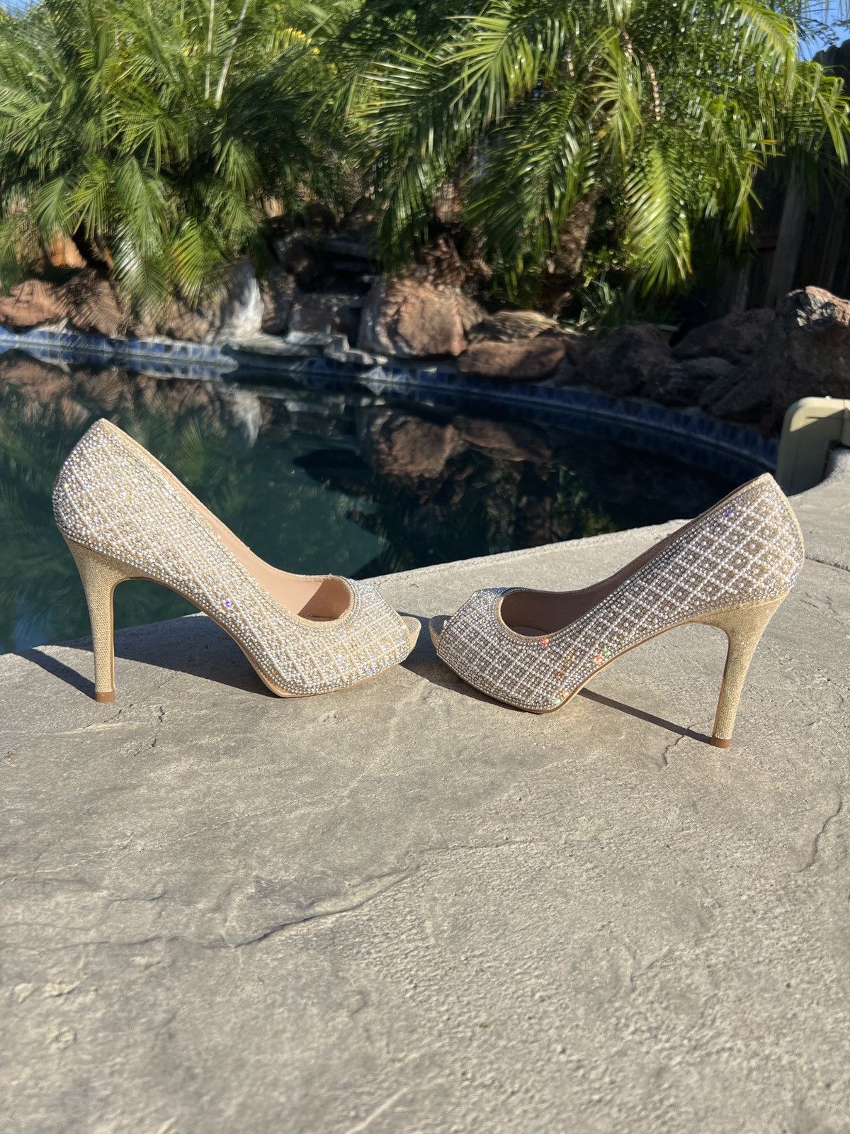 Other pearl/diamond heels Size US 7 / IT 37 - 4 Thumbnail