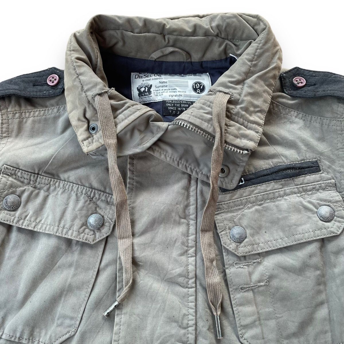 Diesel VINTAGE DIESEL - CO ONLY THE BRAVE PATCHWORK MILITARY JACKET Size US S / EU 44-46 / 1 - 4 Thumbnail
