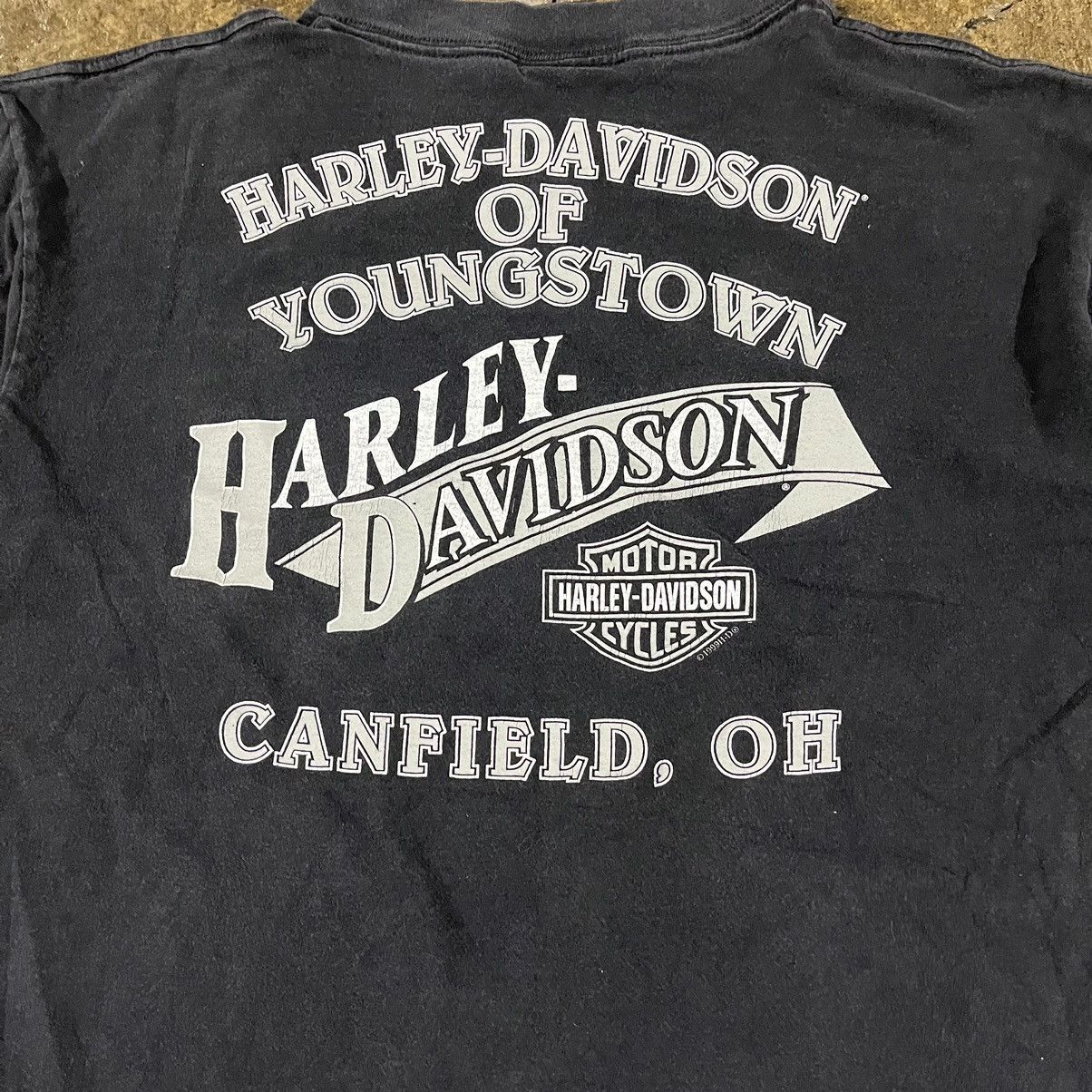 Harley Davidson × Vintage Crazy Vintage 90s Harley Davidson Eagle Biker Logo Tee Shirt Size US XL / EU 56 / 4 - 6 Thumbnail