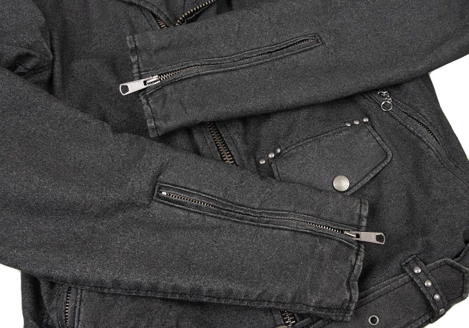 Jean Paul Gaultier Gray Suede Cotton Rider Jacket Size 48 Size US M / EU 48-50 / 2 - 8 Thumbnail