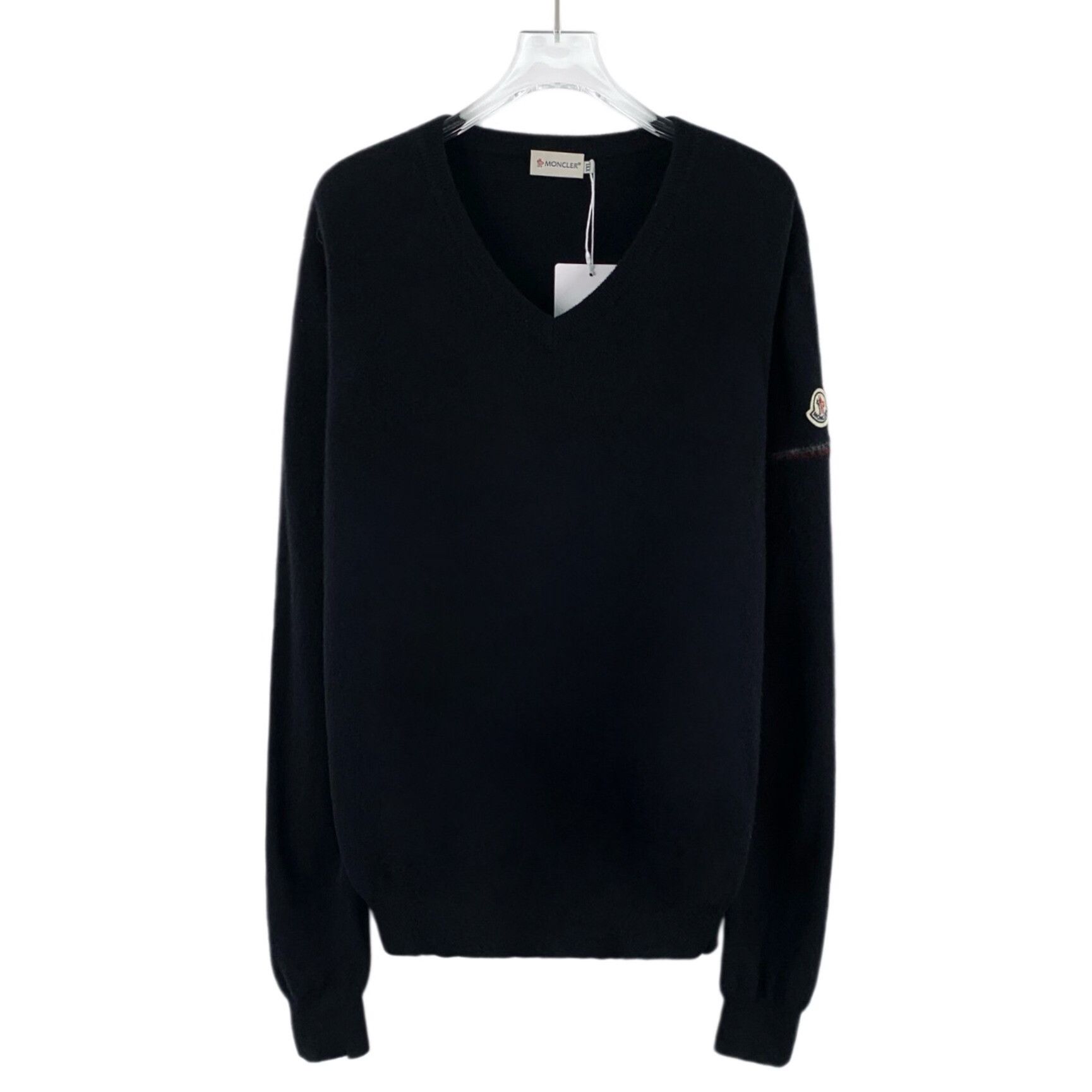 Moncler Moncler Wool Black Sweater XXL Men Size US XXL / EU 58 / 5 - 1 Thumbnail
