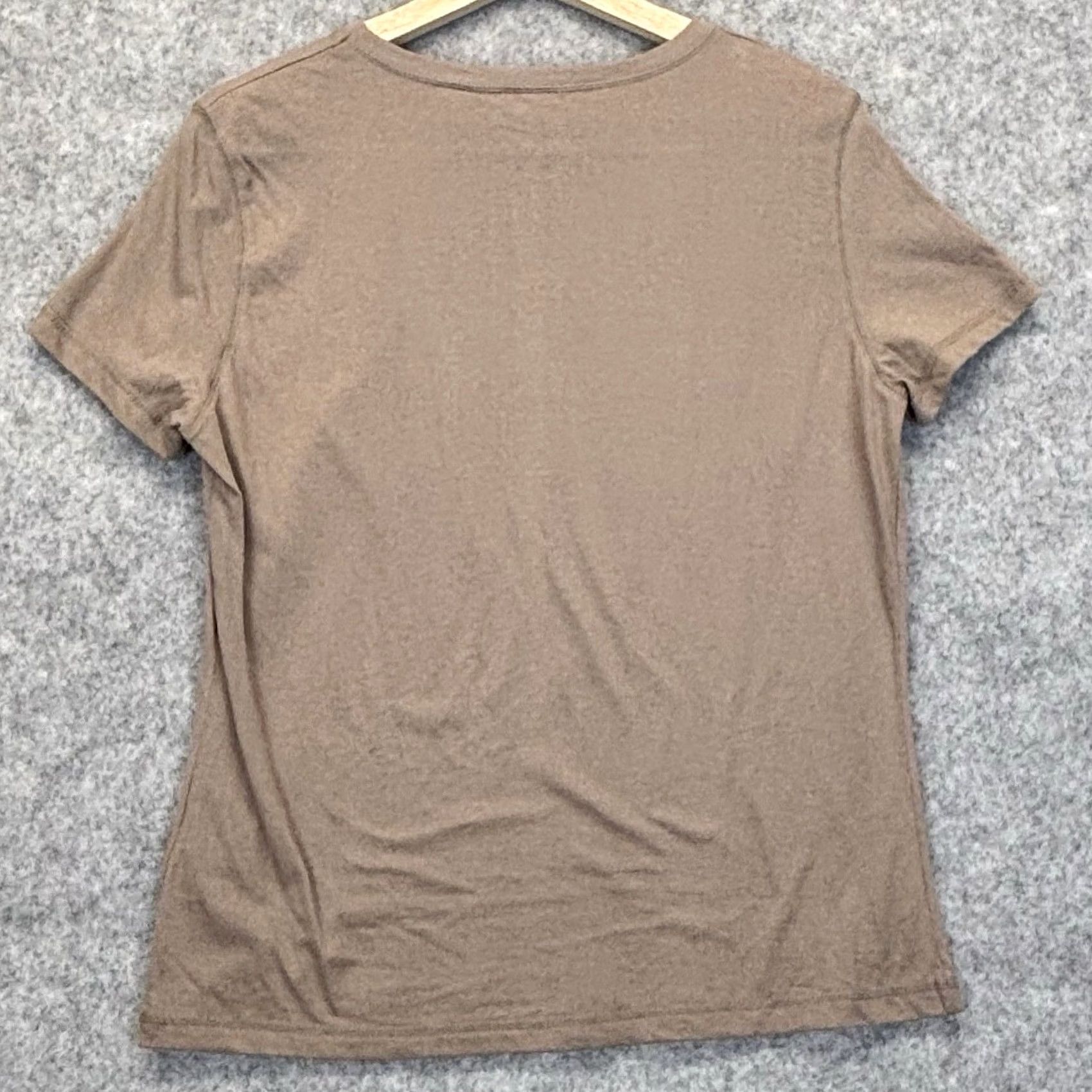 Vintage Dorothy Perkins T Shirt Brown Top Crew Neck Short Sleeve New With Tags Women’s EU44 UK16 Casual Basic Cotton 100% VINTAGE? No (adjusted) Size XXL / US 16-18 / IT 52-54 - 2 Thumbnail