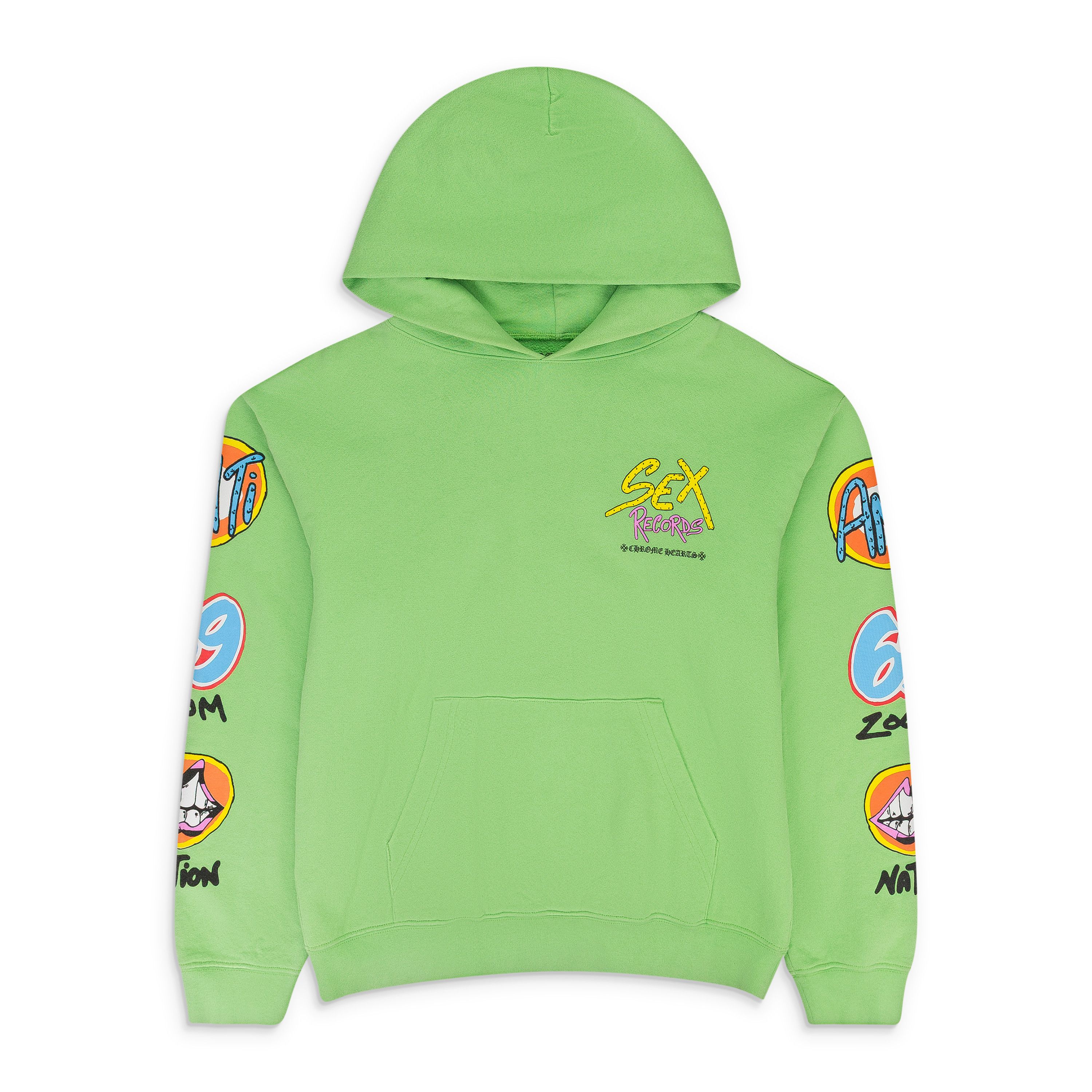 Chrome Hearts Sex Records Green Hoodie | Grailed