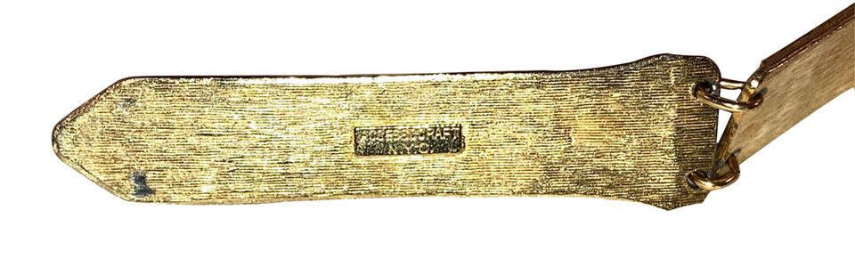 Designer Accessocraft NYC Gold Tone Black and White Enamel Belt Size ONE SIZE - 5 Thumbnail