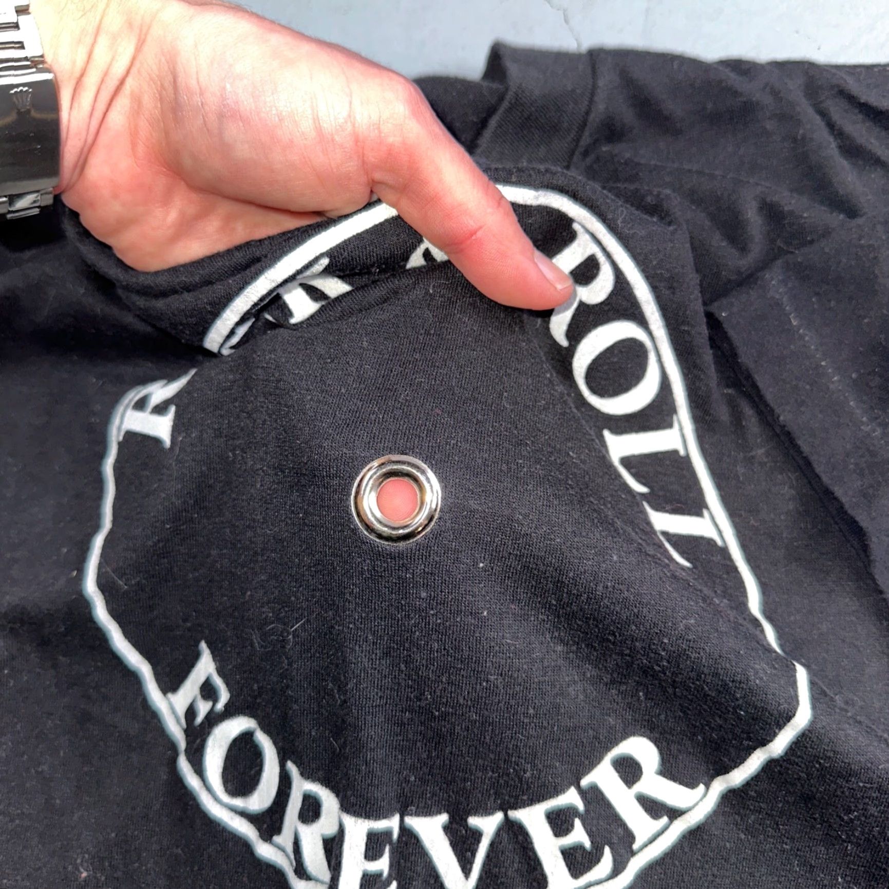 Vintage VINTAGE Rock N Roll 70s T Shirt Rockabilly Black Sportswear Men L Crew Neck Short Sleeve Graphic Print 70s Grunge Vintage Size US L / EU 52-54 / 3 - 5 Thumbnail