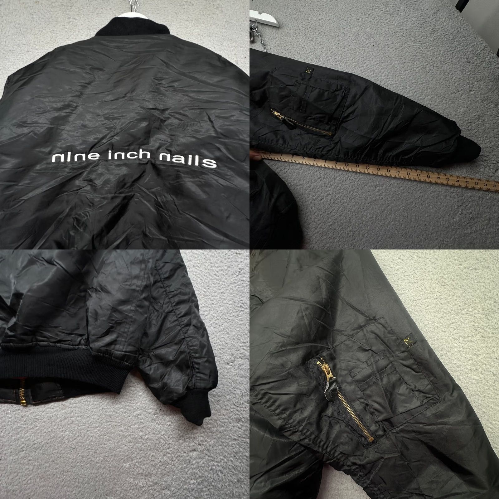 Rothco VINTAGE NIN Nine Inch Nails Rothco MA-1 Bomber Jacket Mens S Black Size US S / EU 44-46 / 1 - 8 Thumbnail