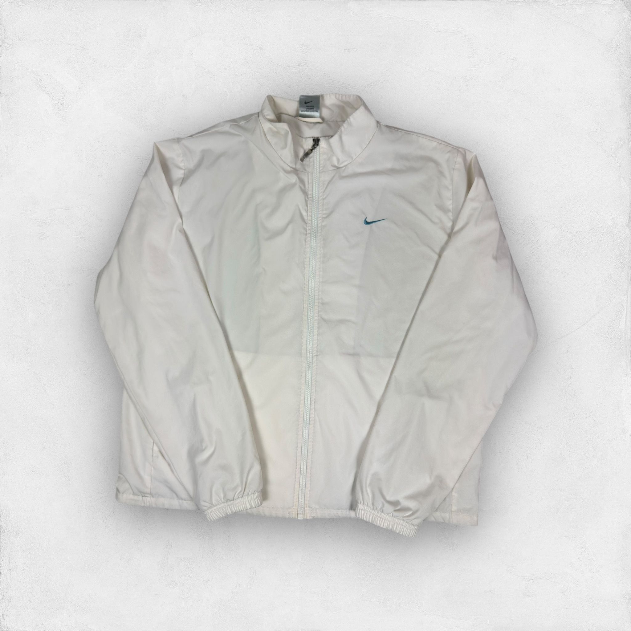 Nike × Vintage Vintage Nike Men's White Swoosh Full Zip Track Jacket Large Size US L / EU 52-54 / 3 - 1 Thumbnail