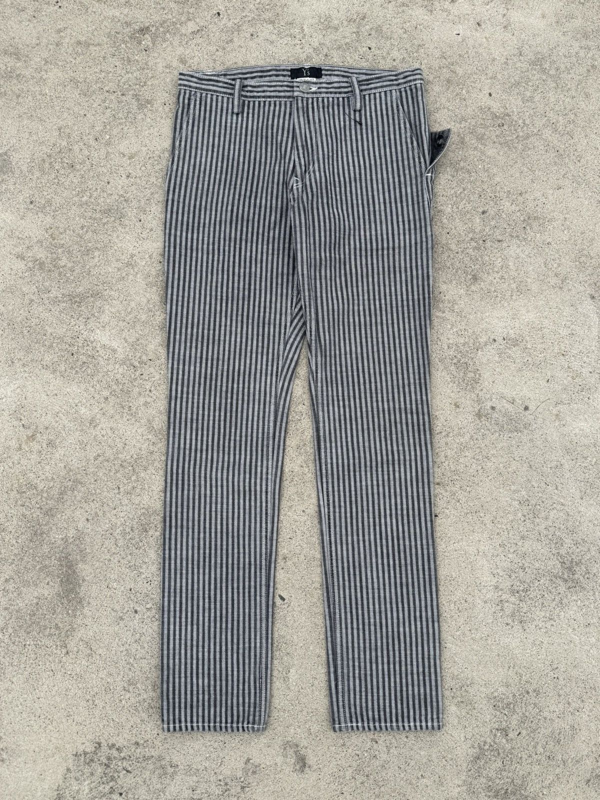 Yohji Yamamoto Y’s Yohji Yamamoto Archive Hickory Stripe Pants Size 2 Japan Size US 31 - 1 Thumbnail
