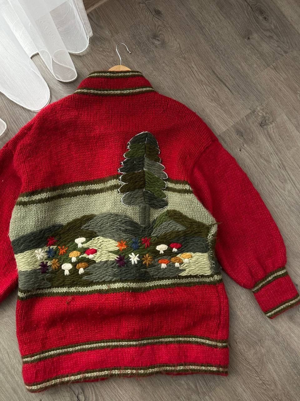 Japanese Brand × Vintage Vintage Dobsina Hand Knitted Icelandic Wool Cardigan Size US M / EU 48-50 / 2 - 14 Thumbnail