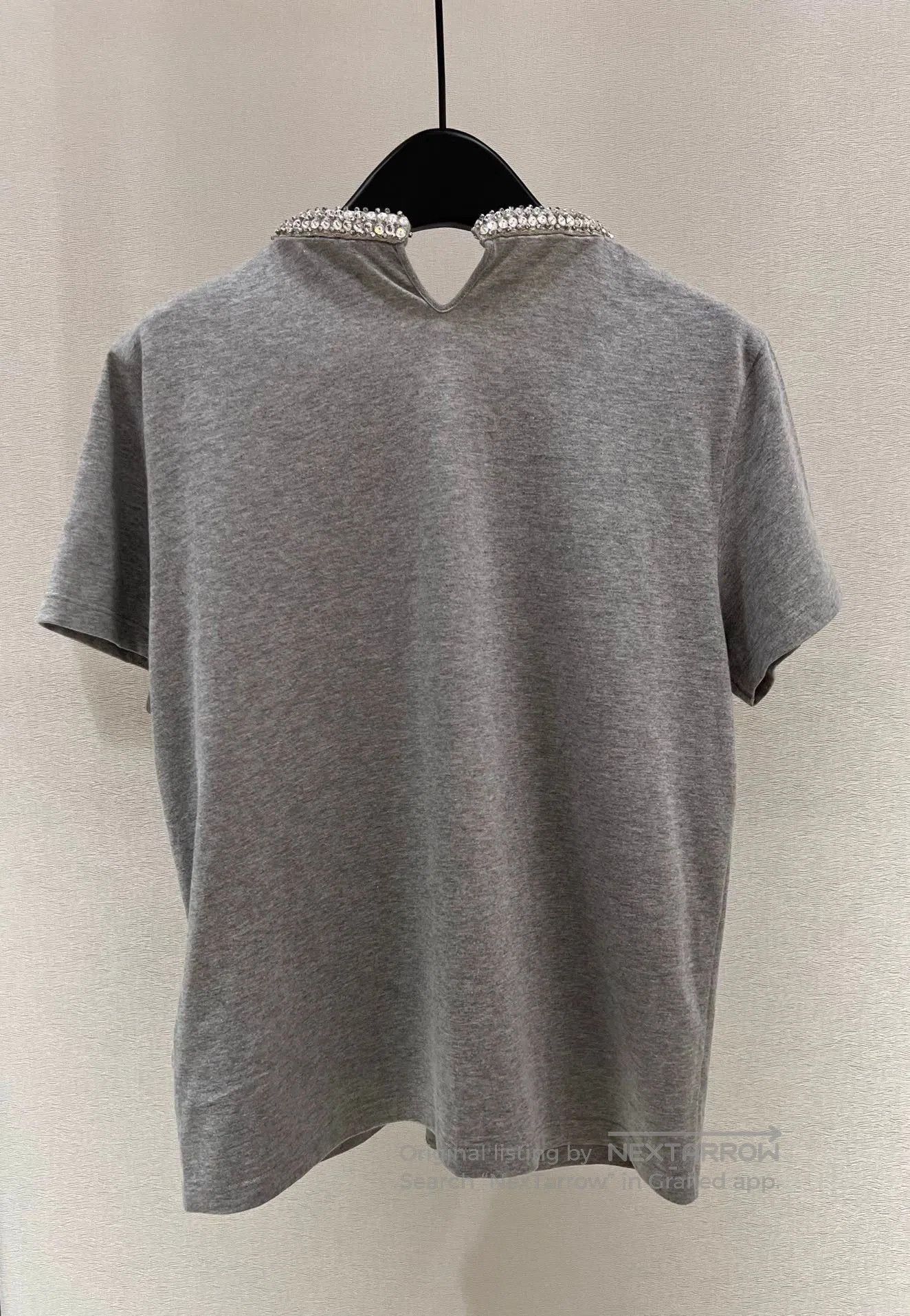 Valentino Valentino Gray Crystal Collar Short Sleeve. Size US L / EU 52-54 / 3 - 2 Thumbnail