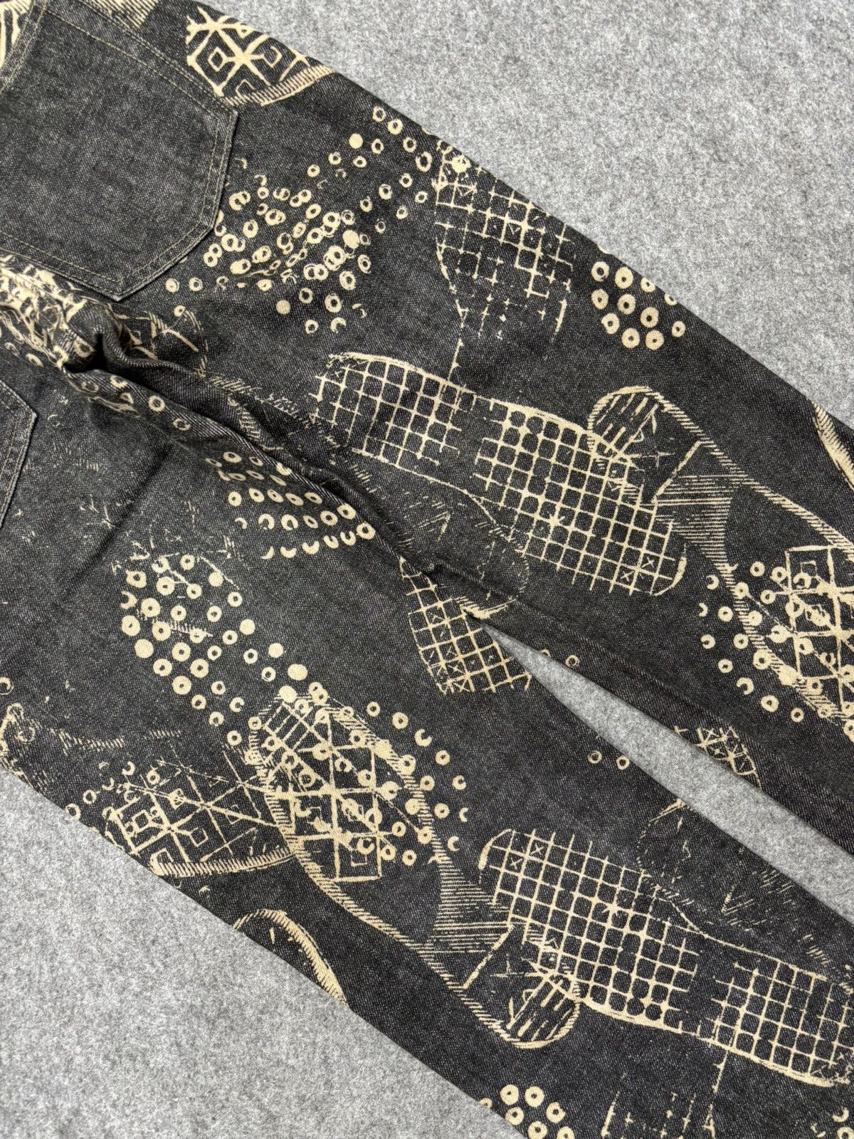 Japanese Brand 💥Very Rare💥Vtg Johnbull Boot Stomp Full Print Denim F670 Size US 28 / EU 44 - 12 Thumbnail