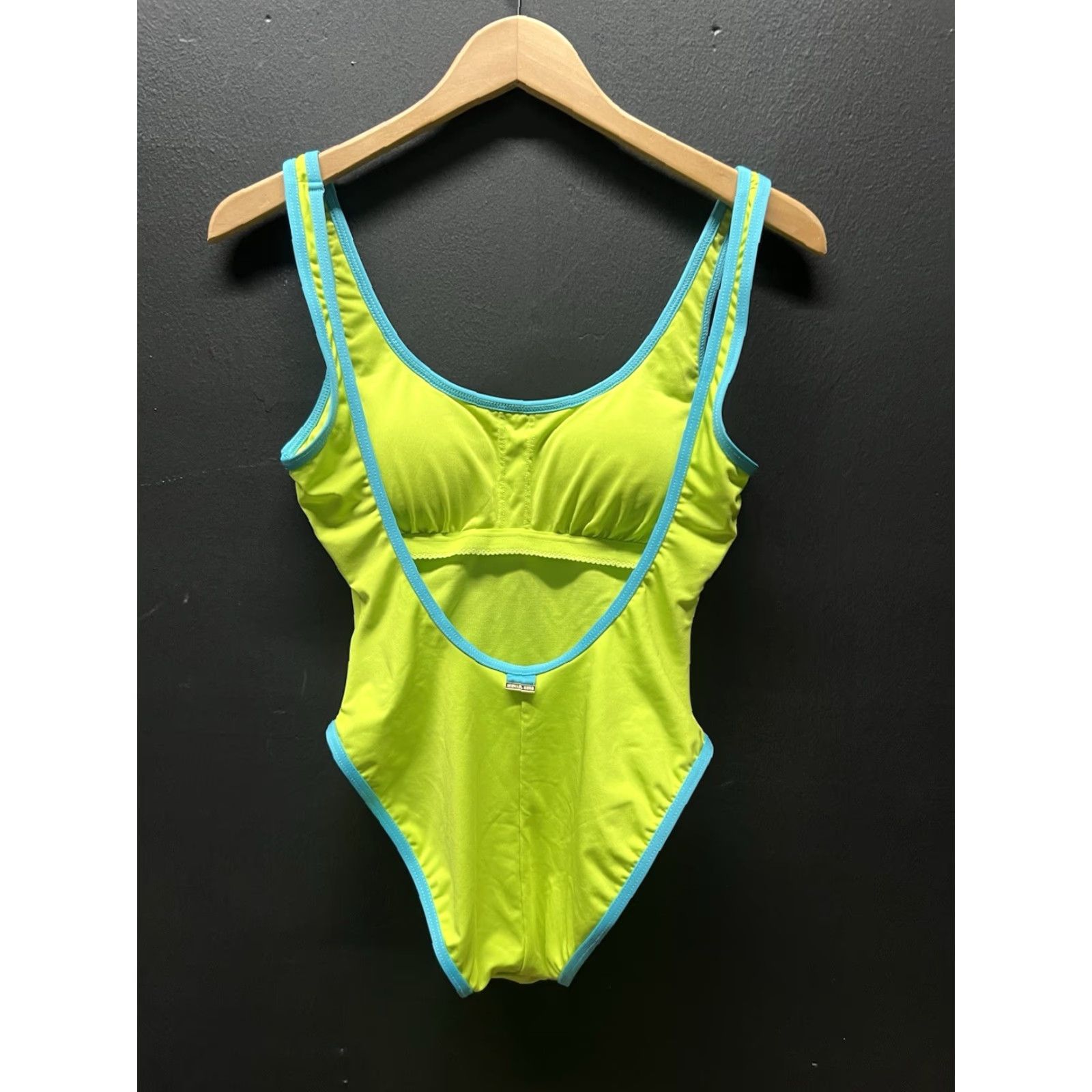 Michael Kors Michael Kors Swim One-Piece Slimming Women's 8 Green Blue Lime Green Swimsuit Size ONE SIZE - 2 Thumbnail