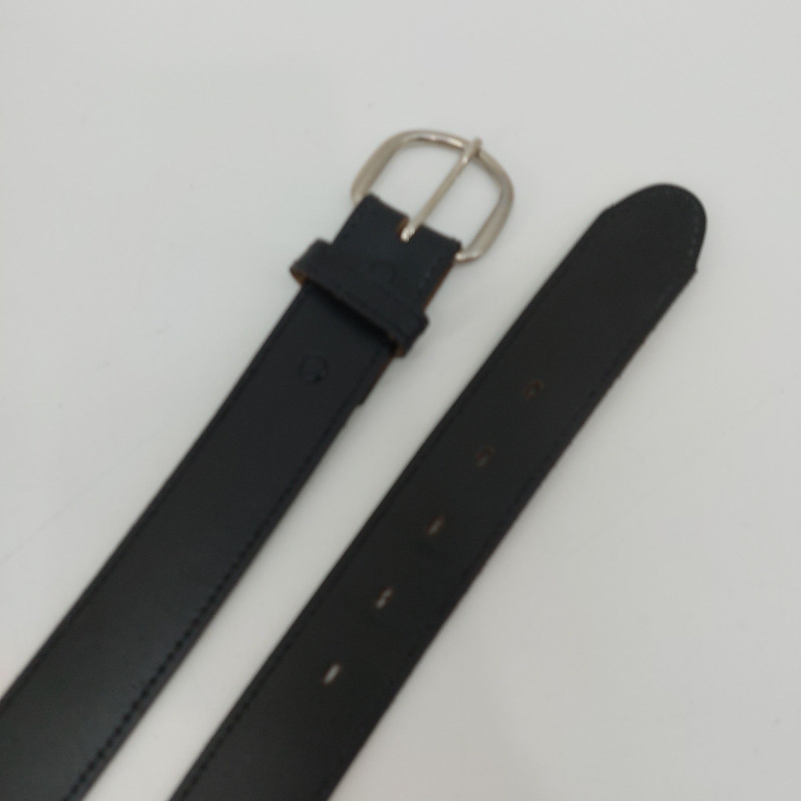 Other Men's Black Genuine Leather Belt Size 42 Single Prong Buckle Size 42 - 3 Thumbnail