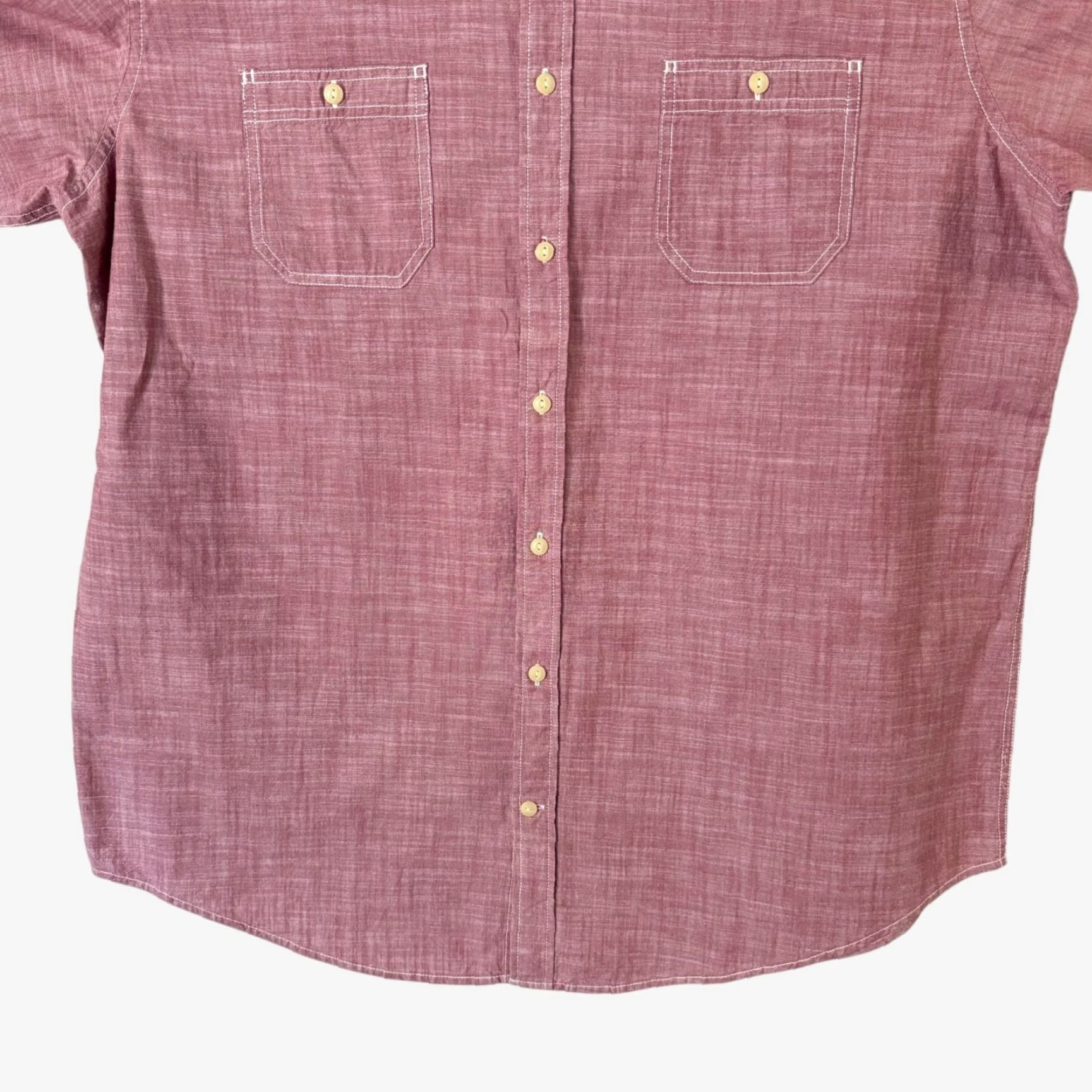 Vintage VINTAGE The Foundry Button-Up Long-Sleeve Pocket Shirt Men 2XLT Red Cotton Button-Front 29" Pit to Pit 33.5" Hem Mens Size US XXL / EU 58 / 5 - 6 Thumbnail