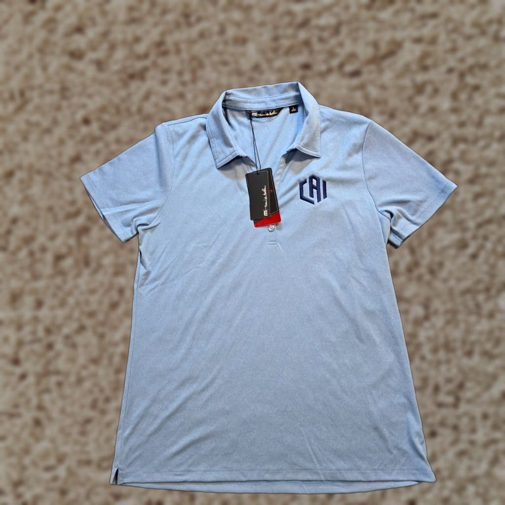 TravisMathew VINTAGE Travis Mathew Top Womens Large Blue Embroidered Monogrammed Performance Size L / US 10 / IT 46 - 1 Thumbnail