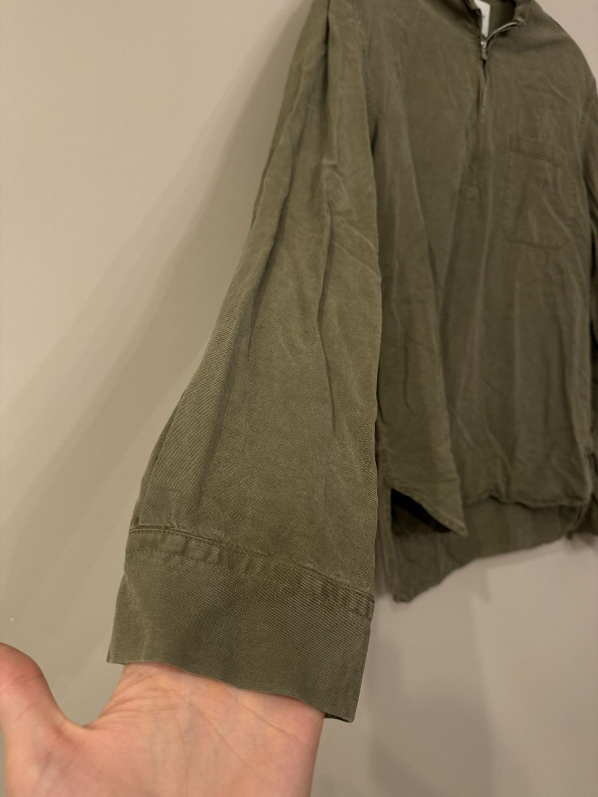 Our Legacy Our Legacy shirting Zip 1/4 khaki vintage Lampo Size US M / EU 48-50 / 2 - 3 Thumbnail