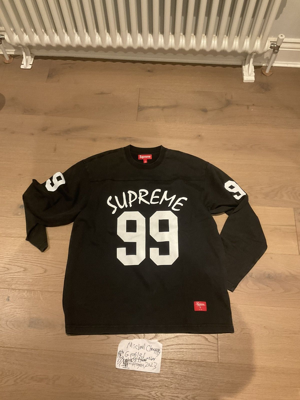 24ss Supreme 99 L/S Football Top BLACK L シュプリーム [お洒落な