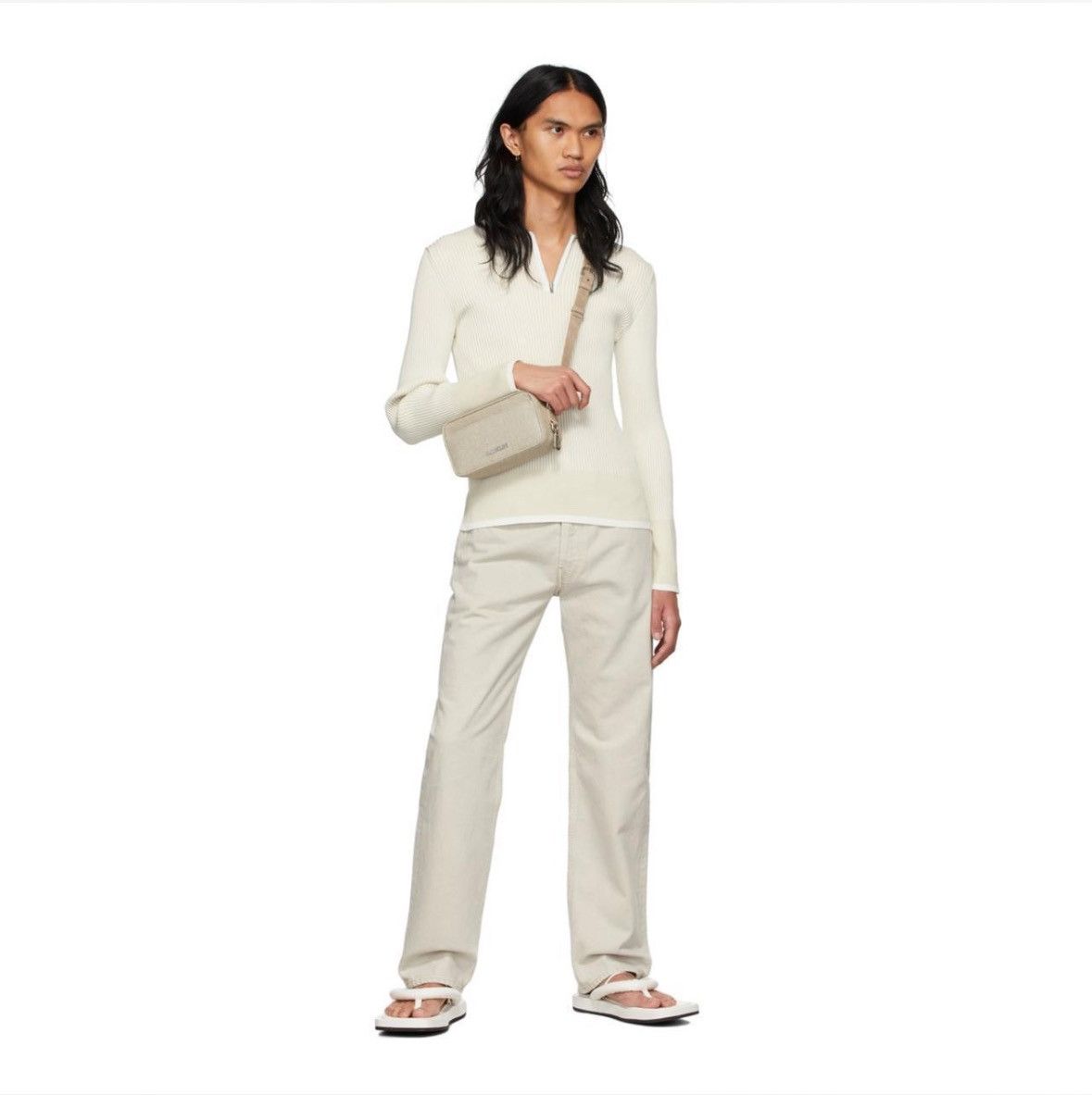 Jacquemus Jacquemus “Le Splash” Beige Jeans $295 RETAIL Size US 31 - 1 Thumbnail