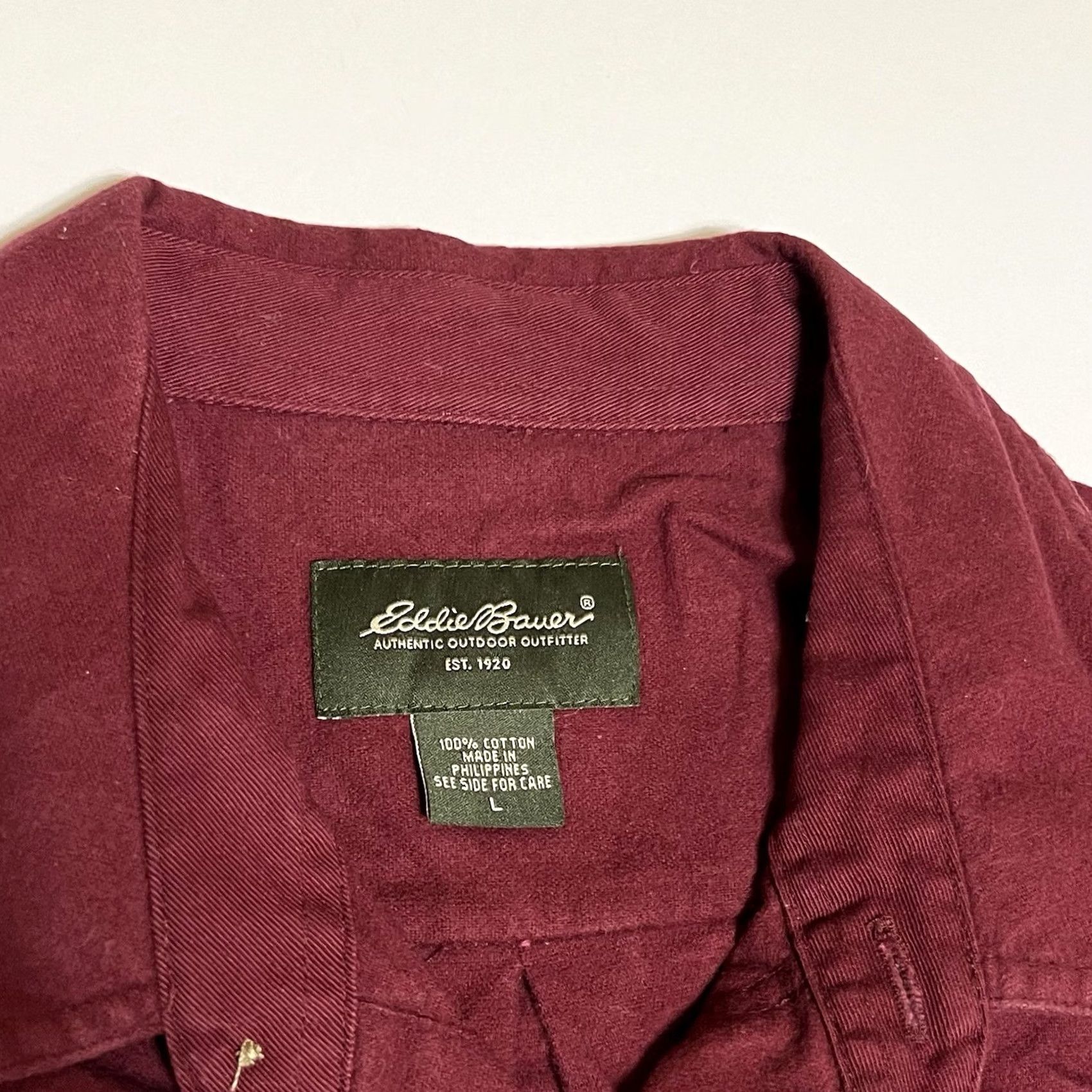 Eddie Bauer Eddie Bauer Shirt Mens L Red Long Sleeve Button-Up Collared Pocketed Chamois Button-Down Vintage? No (keep as product) Size US L / EU 52-54 / 3 - 7 Thumbnail