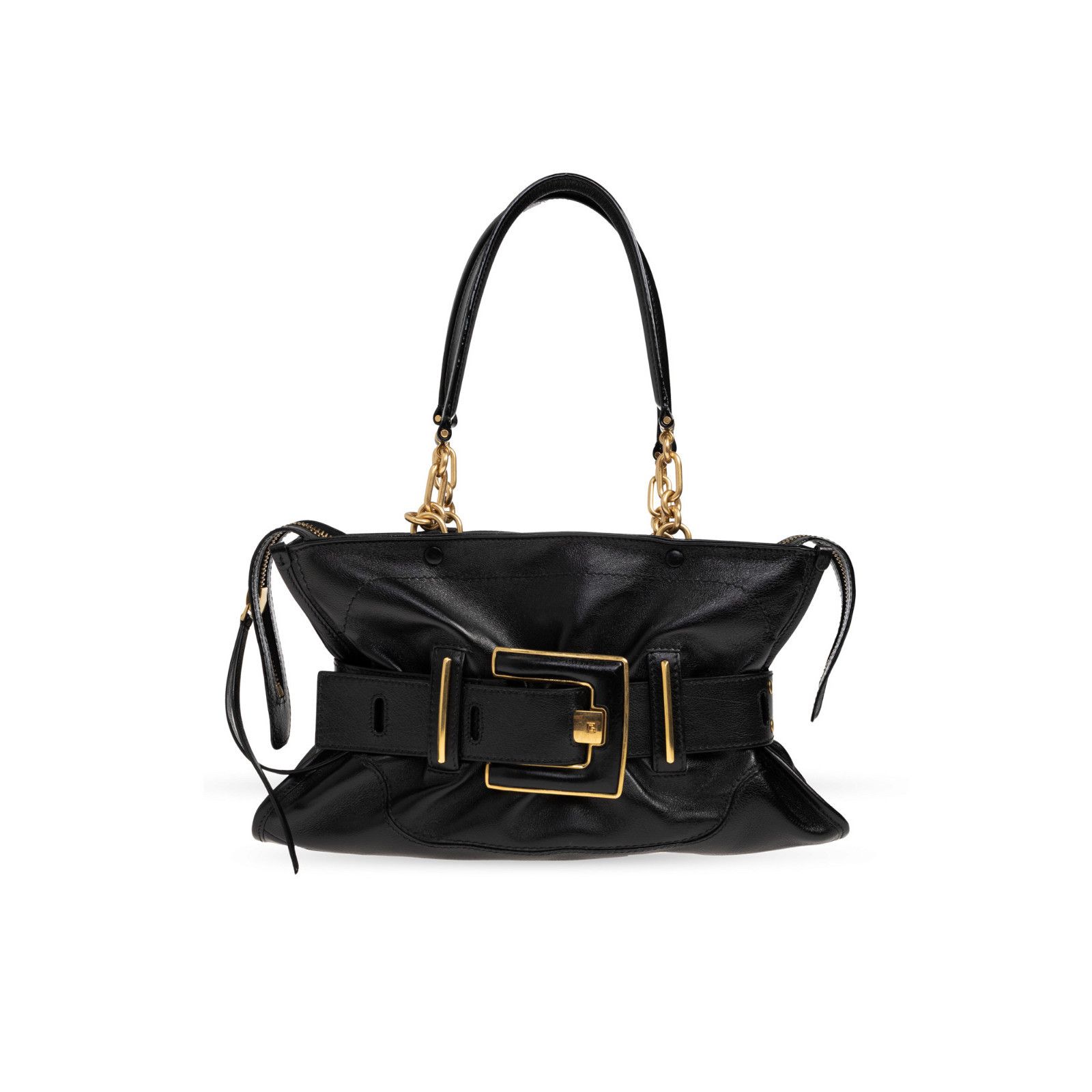 Balmain BALMAIN Anthem Black Leather Shoulder Bag New Size ONE SIZE - 1 Thumbnail
