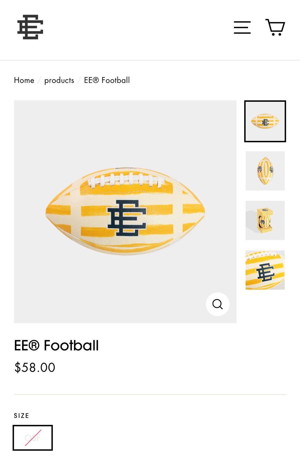 Eric Emanuel NEW Eric Emanuel Football Size ONE SIZE - 7 Thumbnail