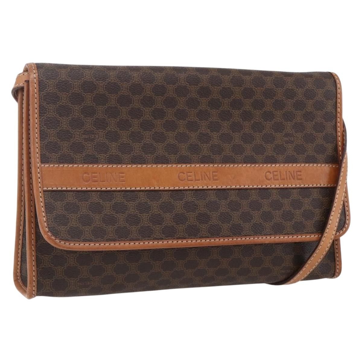 Celine Celine Vintage Macadam Shoulder Bag Canvas and Leather Size ONE SIZE - 1 Thumbnail