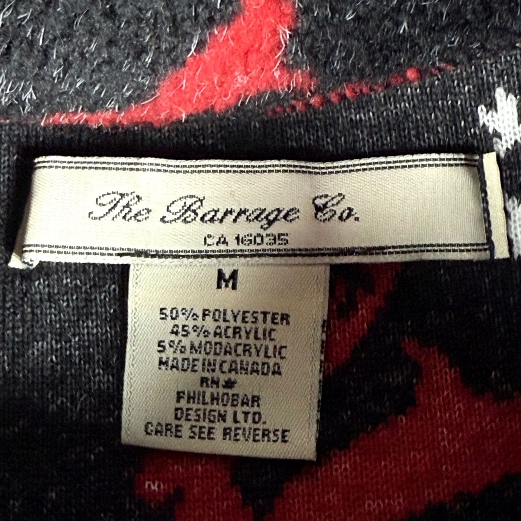 Vintage The Barrage Co. Christmas Fleece Button Jacket Women M Black Reindeer Snowflake Print Pattern Holiday Wear Casual Workwear Size M / US 6-8 / IT 42-44 - 5 Thumbnail